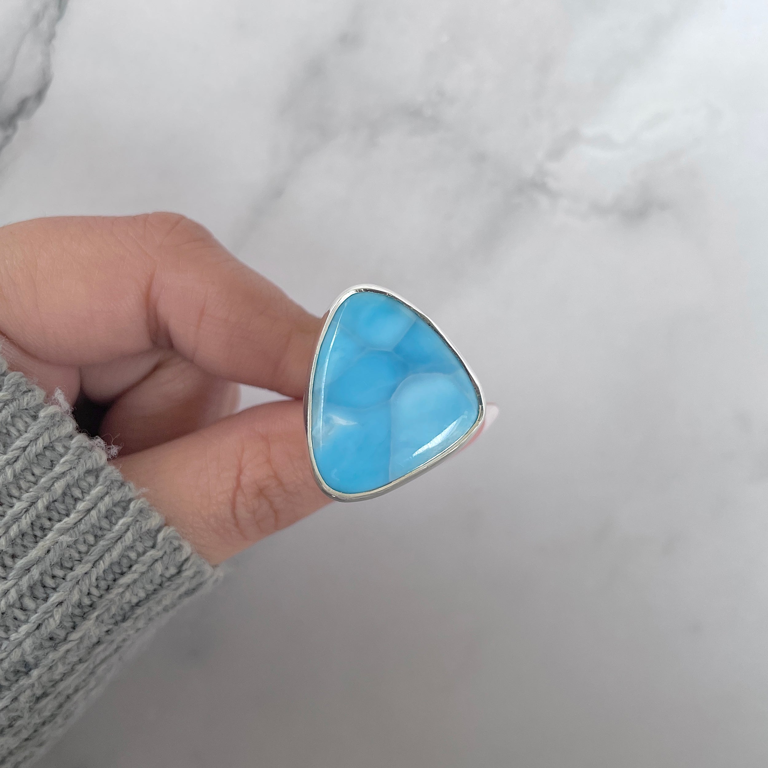 Larimar Adjustable Ring-(LAR-R-1399.)