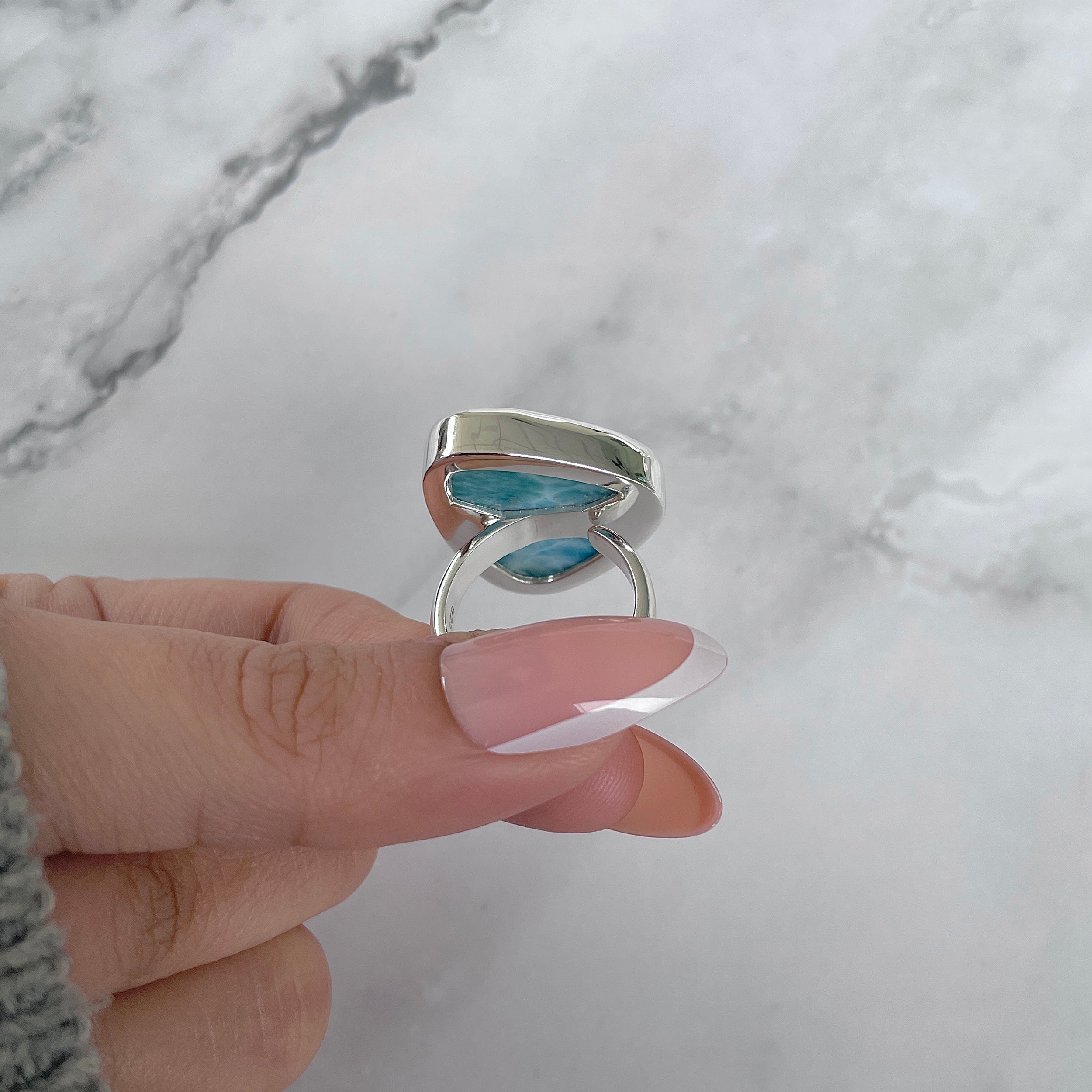 Larimar Adjustable Ring-(LAR-R-1399.)
