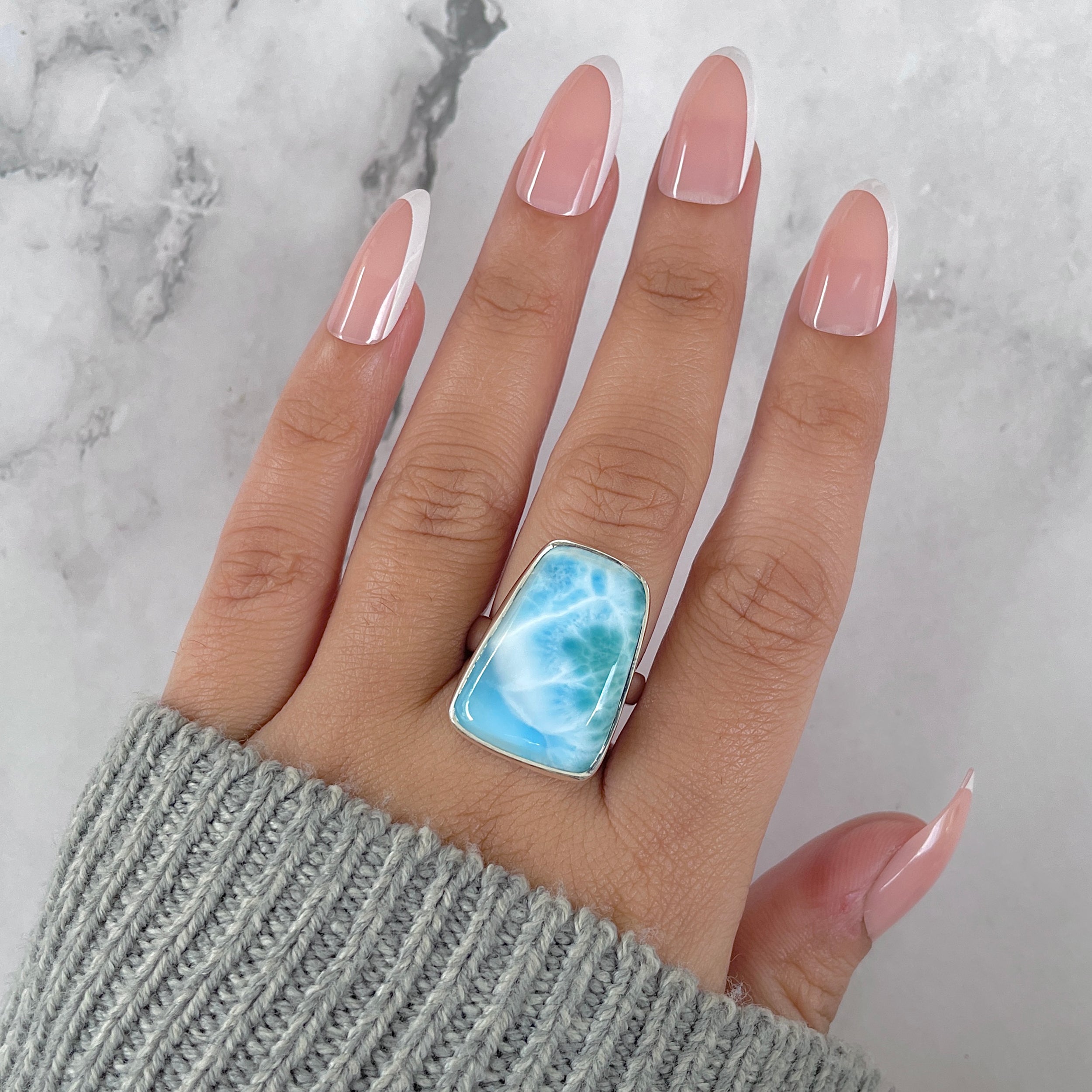 Larimar Adjustable Ring-(LAR-R-1400.)