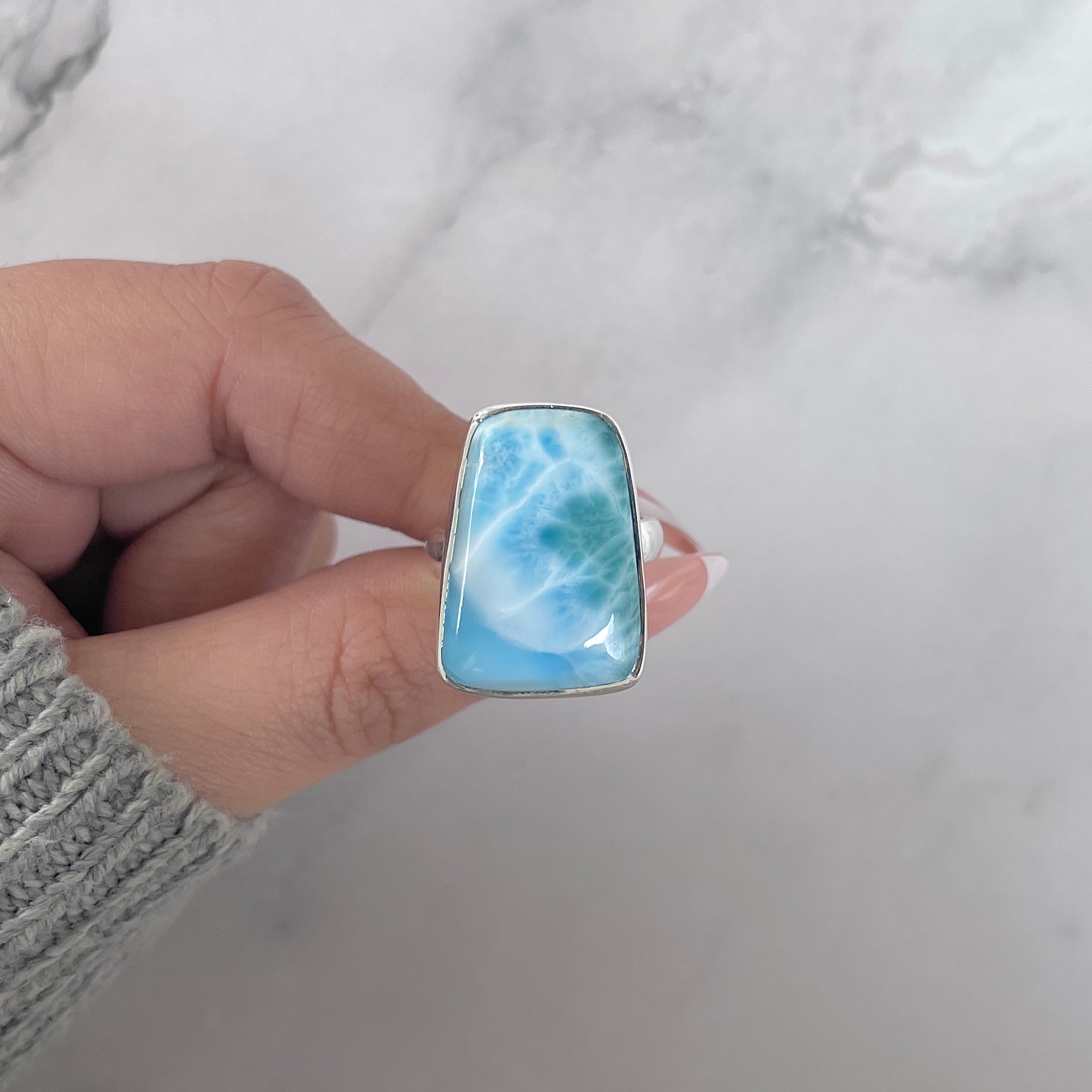 Larimar Adjustable Ring-(LAR-R-1400.)