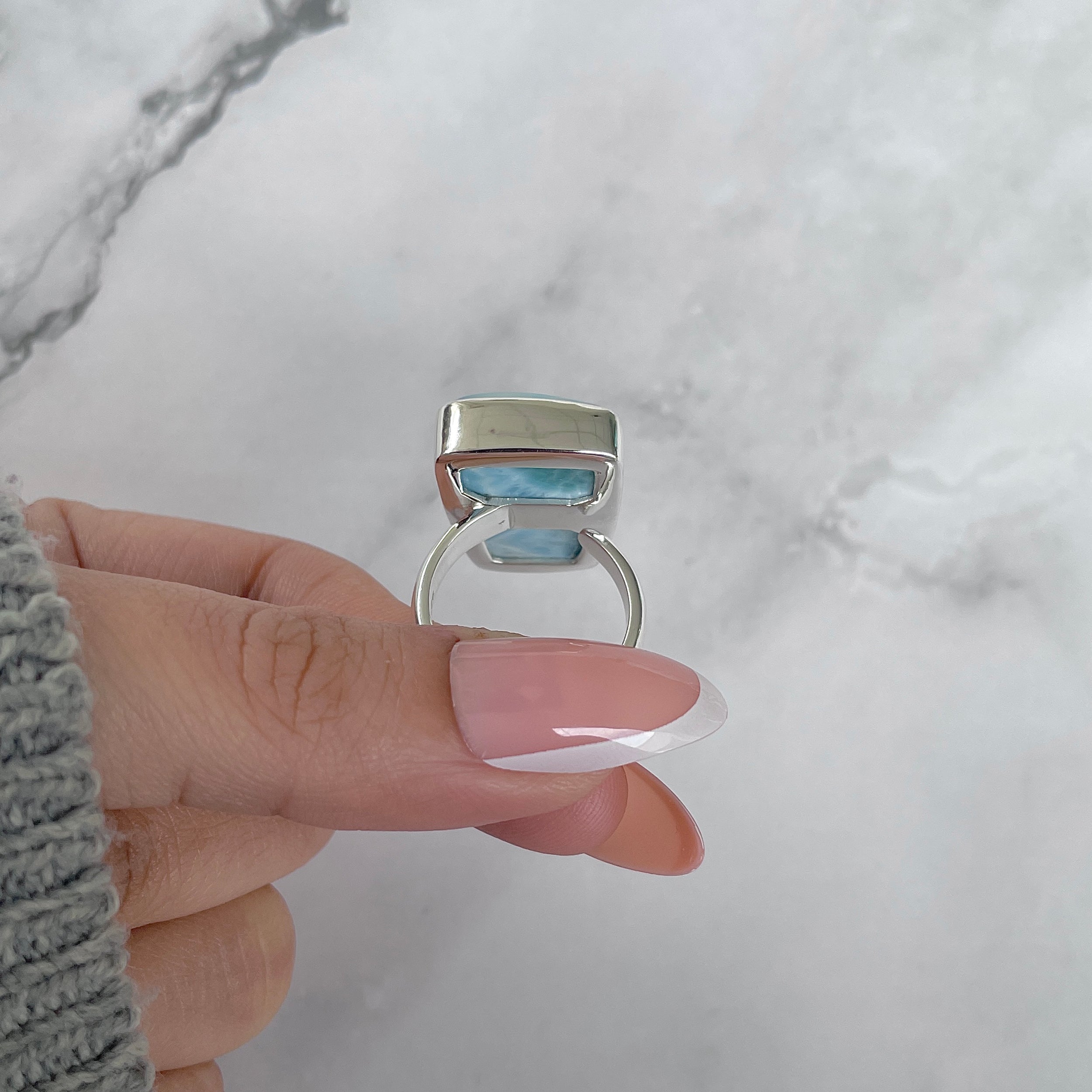 Larimar Adjustable Ring-(LAR-R-1400.)