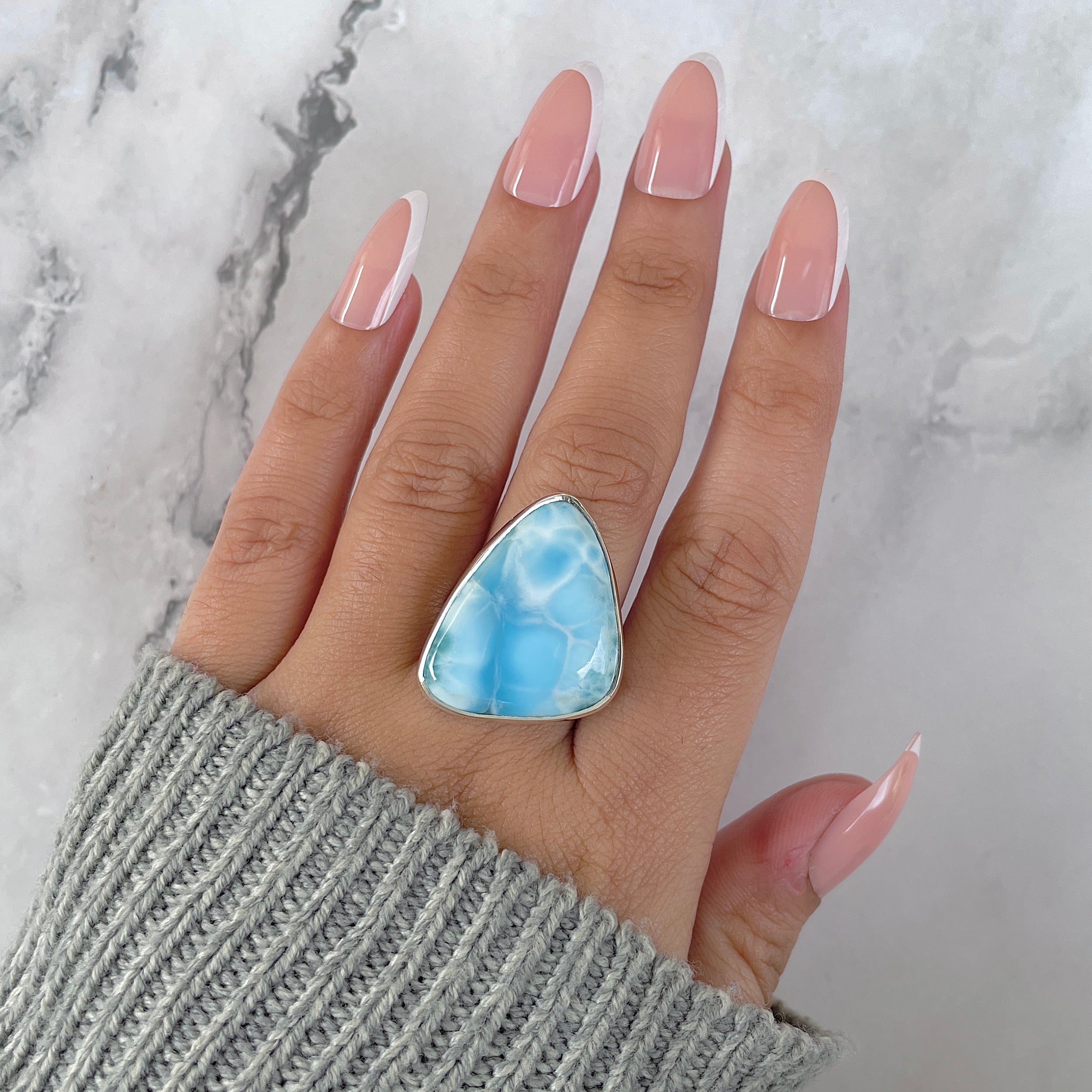Larimar Adjustable Ring-(LAR-R-1401.)