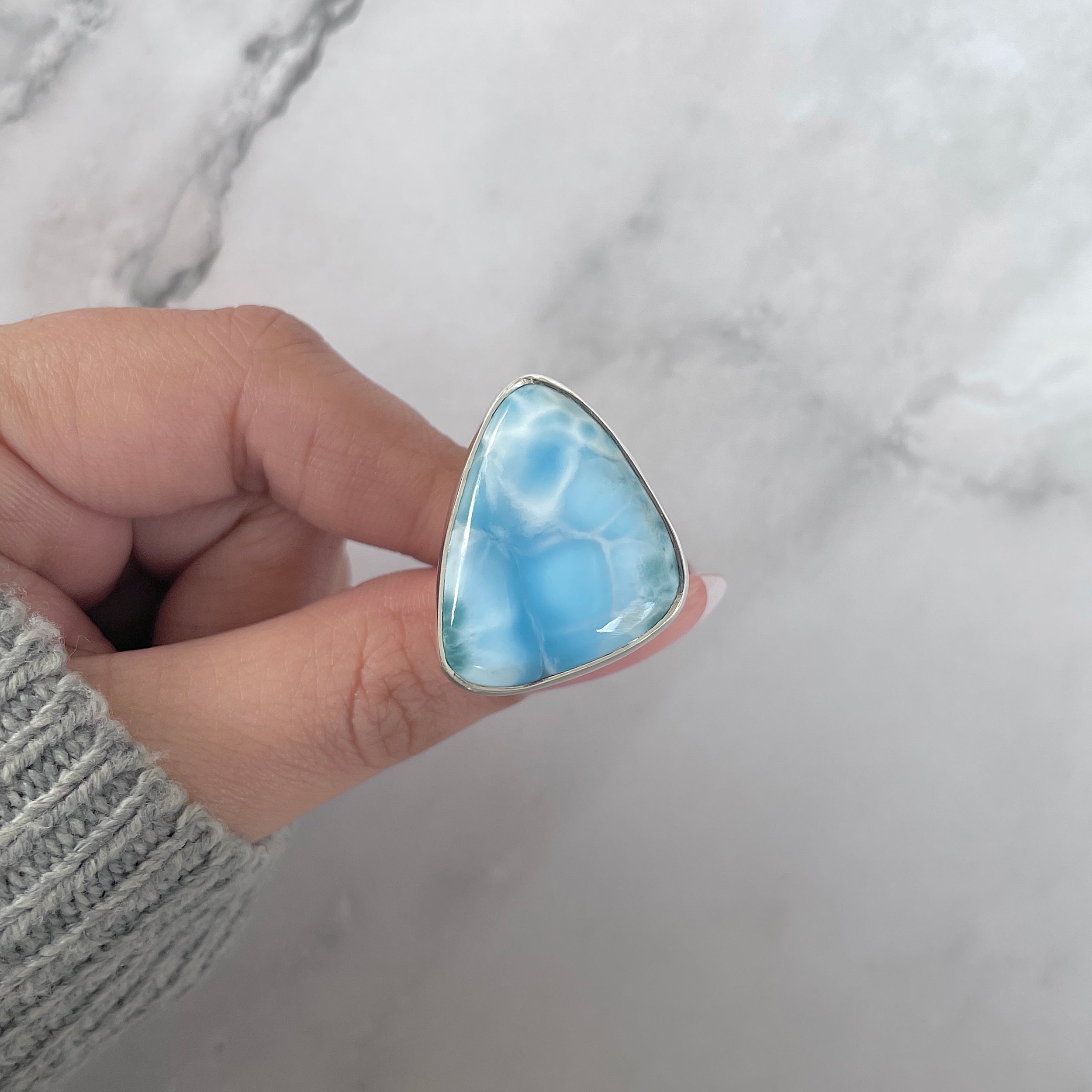 Larimar Adjustable Ring-(LAR-R-1401.)