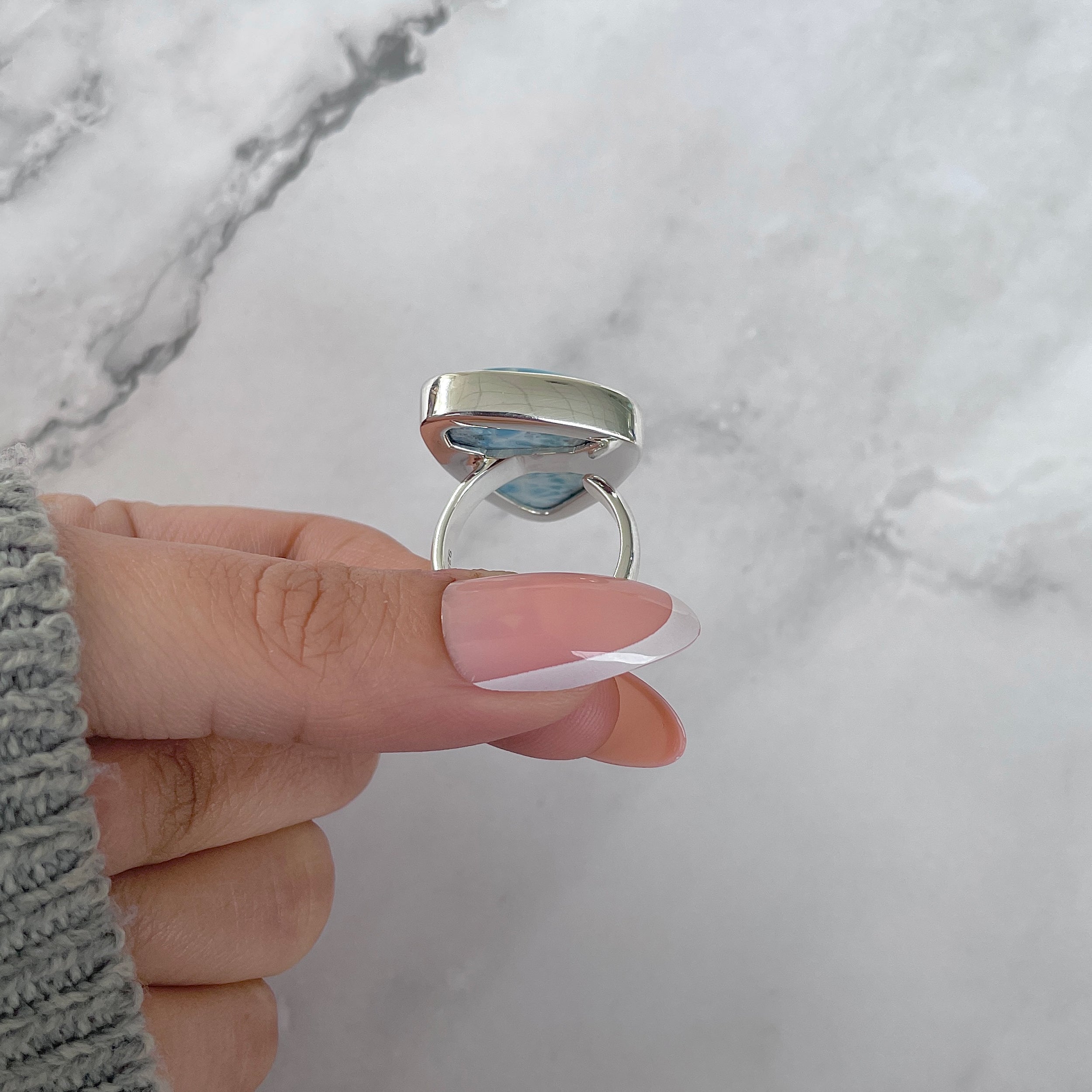 Larimar Adjustable Ring-(LAR-R-1401.)