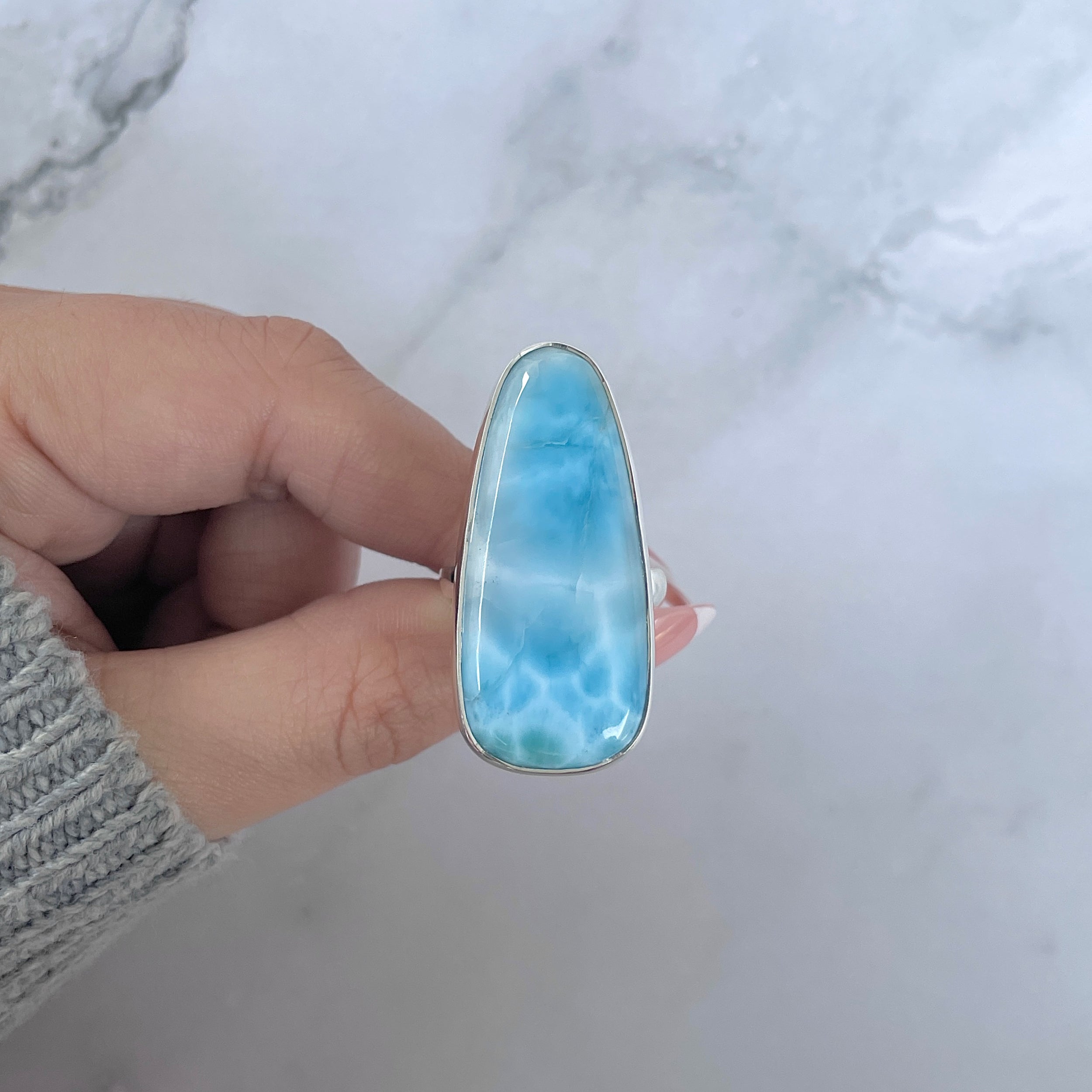 Larimar Adjustable Ring-(LAR-R-1402.)