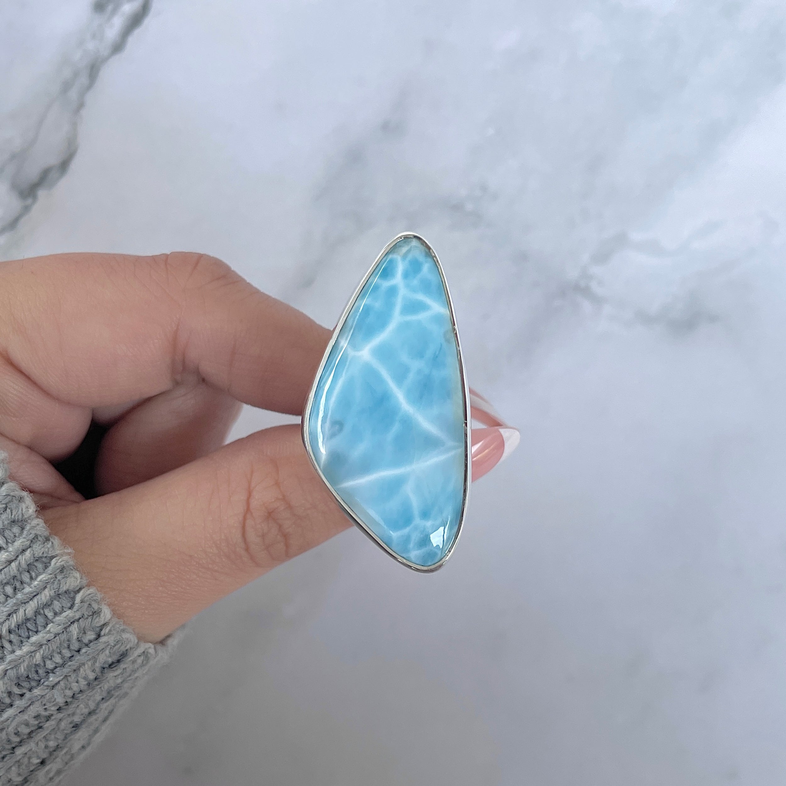 Larimar Adjustable Ring-(LAR-R-1403.)