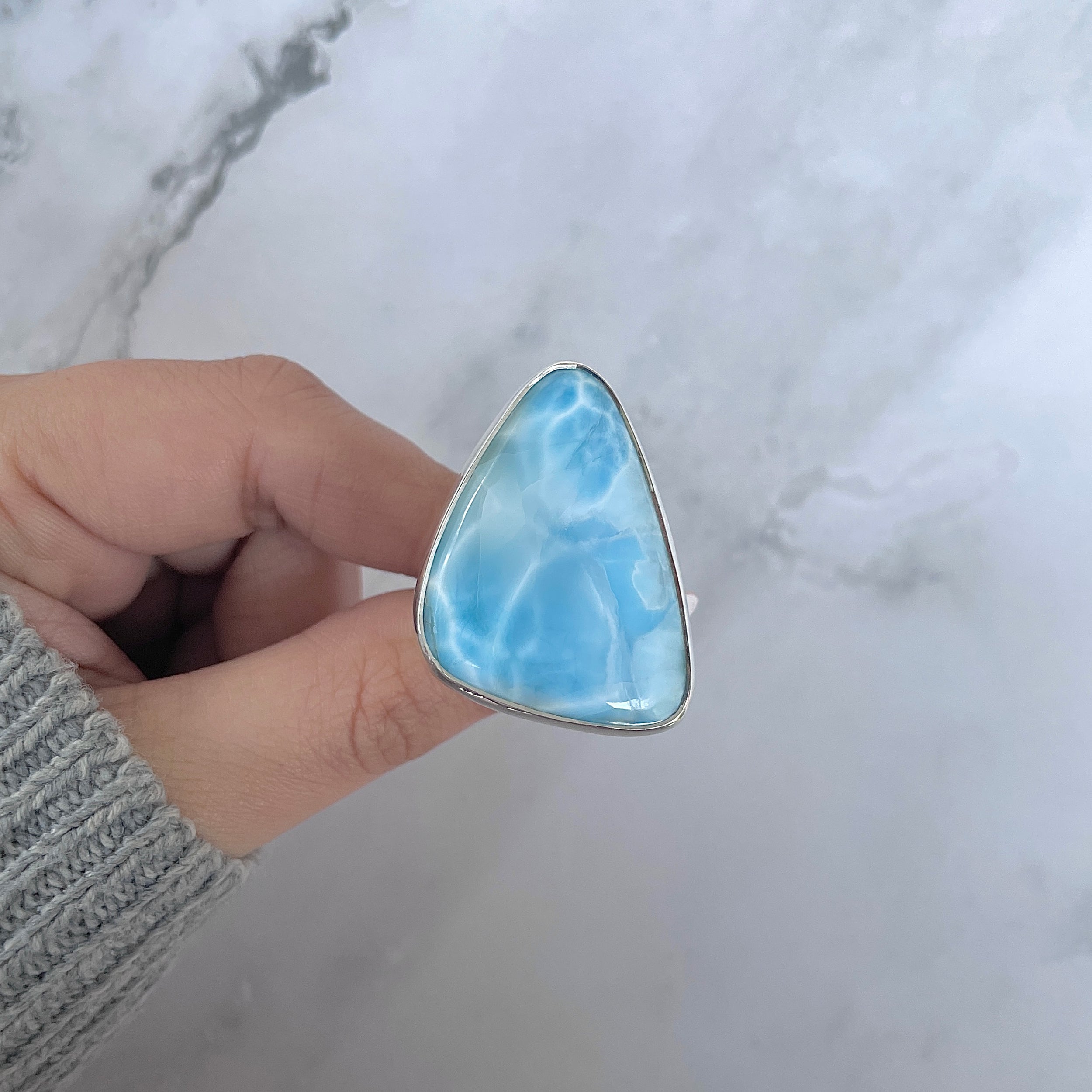 Larimar Adjustable Ring-(LAR-R-1404.)