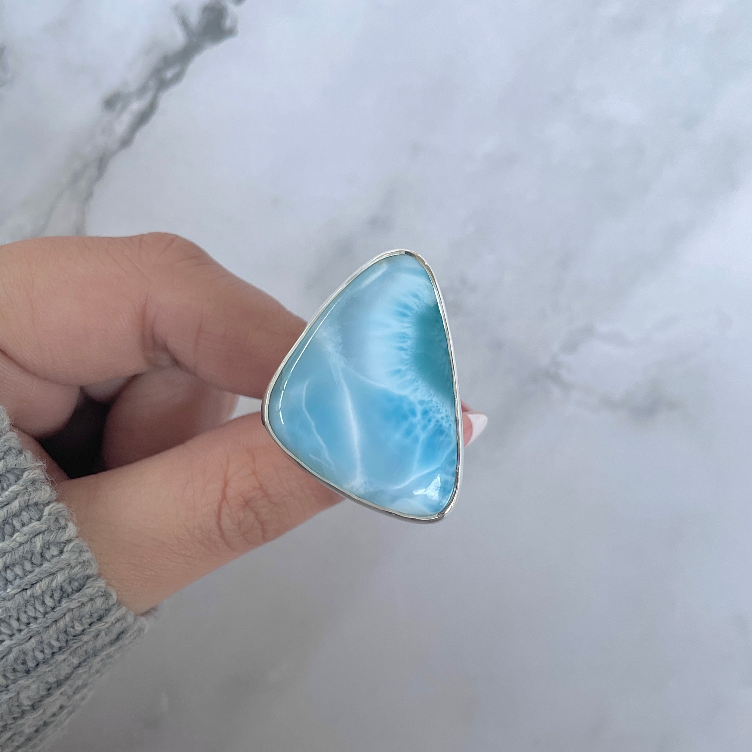 Larimar Adjustable Ring-(LAR-R-1405.)