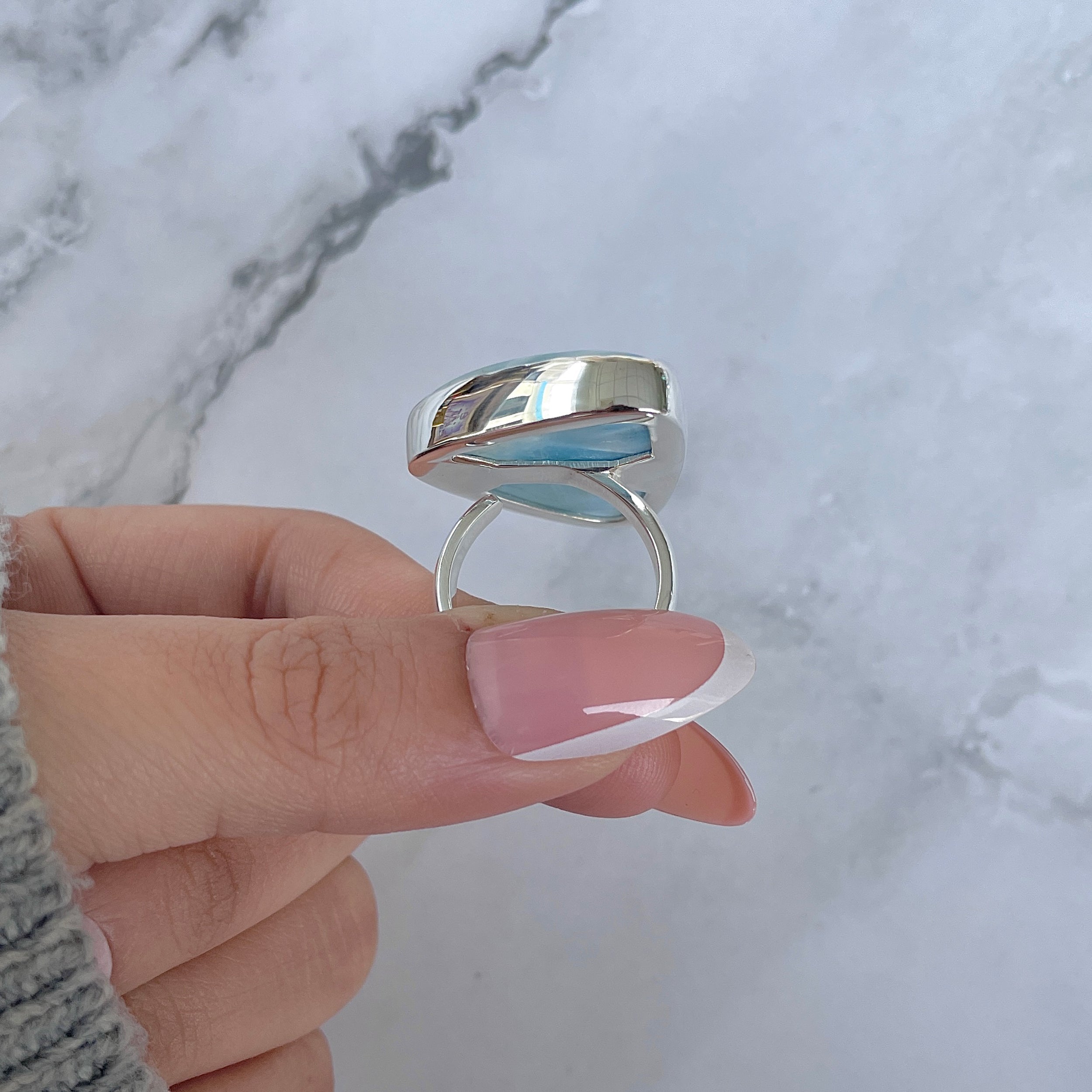Larimar Adjustable Ring-(LAR-R-1405.)