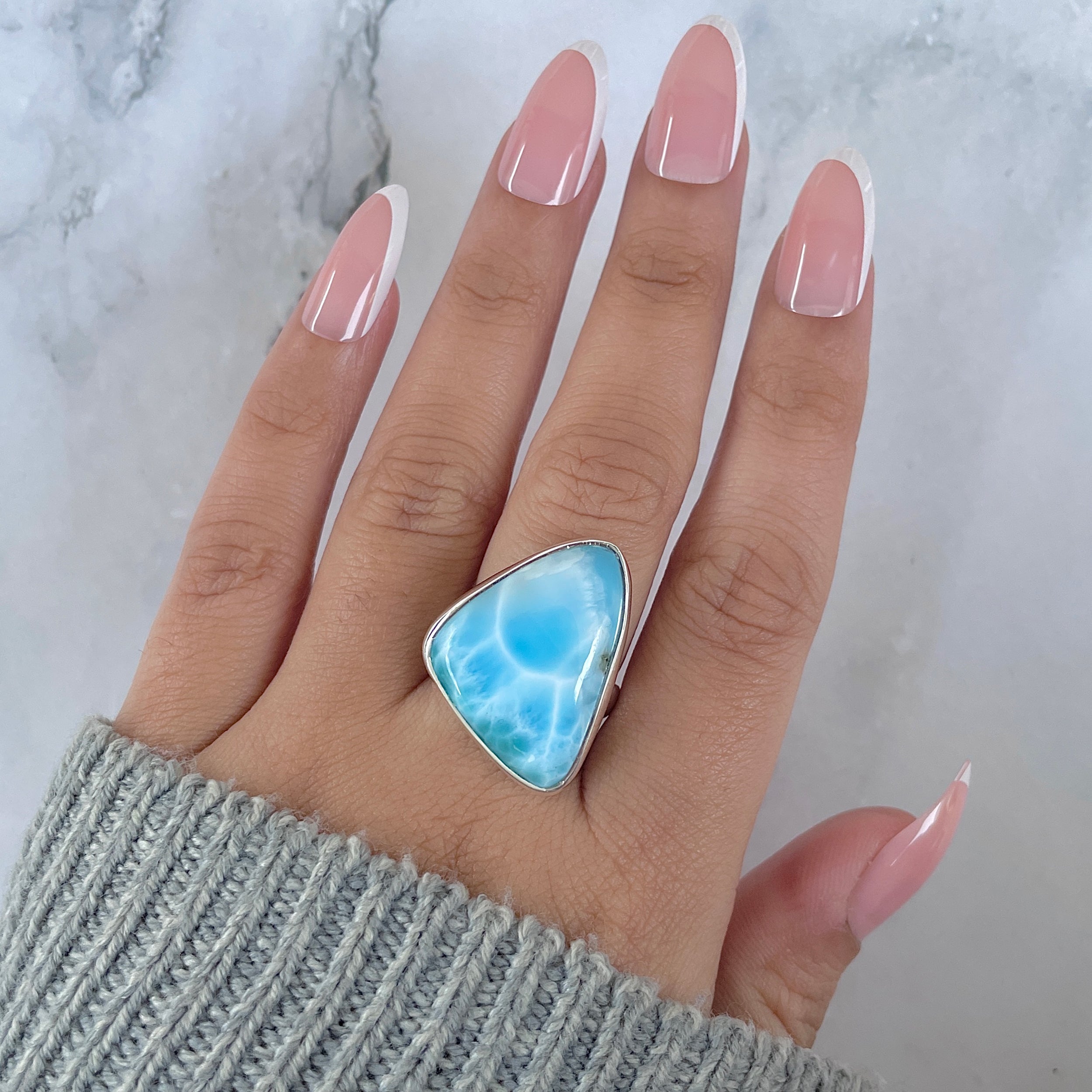 Larimar Adjustable Ring-(LAR-R-1406.)