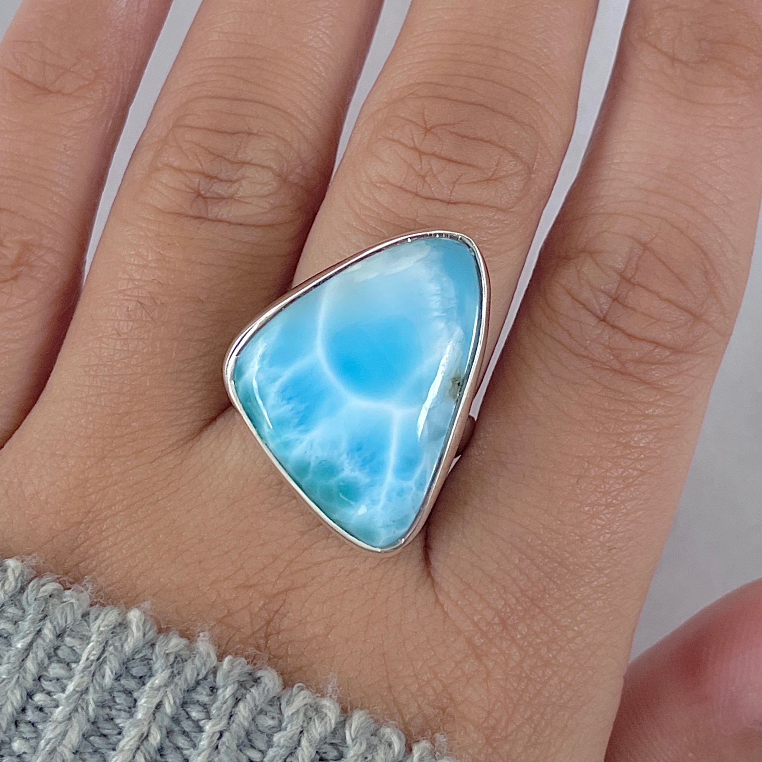 Larimar Adjustable Ring-(LAR-R-1406.)