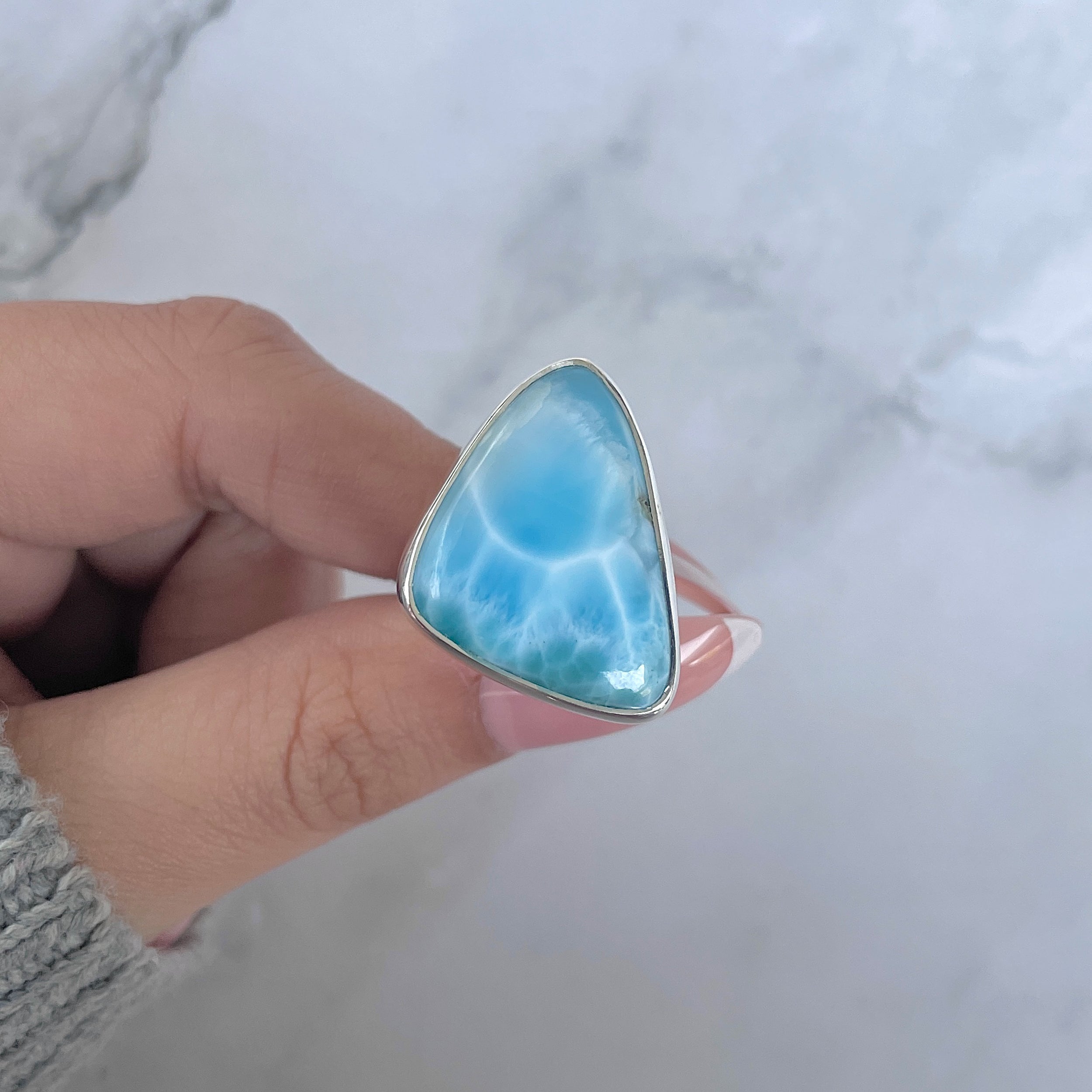 Larimar Adjustable Ring-(LAR-R-1406.)