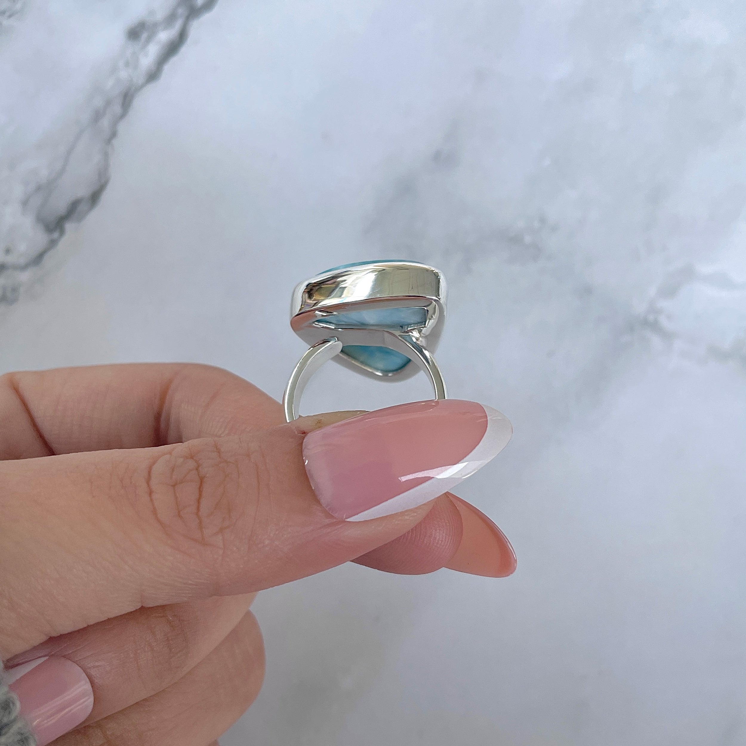 Larimar Adjustable Ring-(LAR-R-1406.)