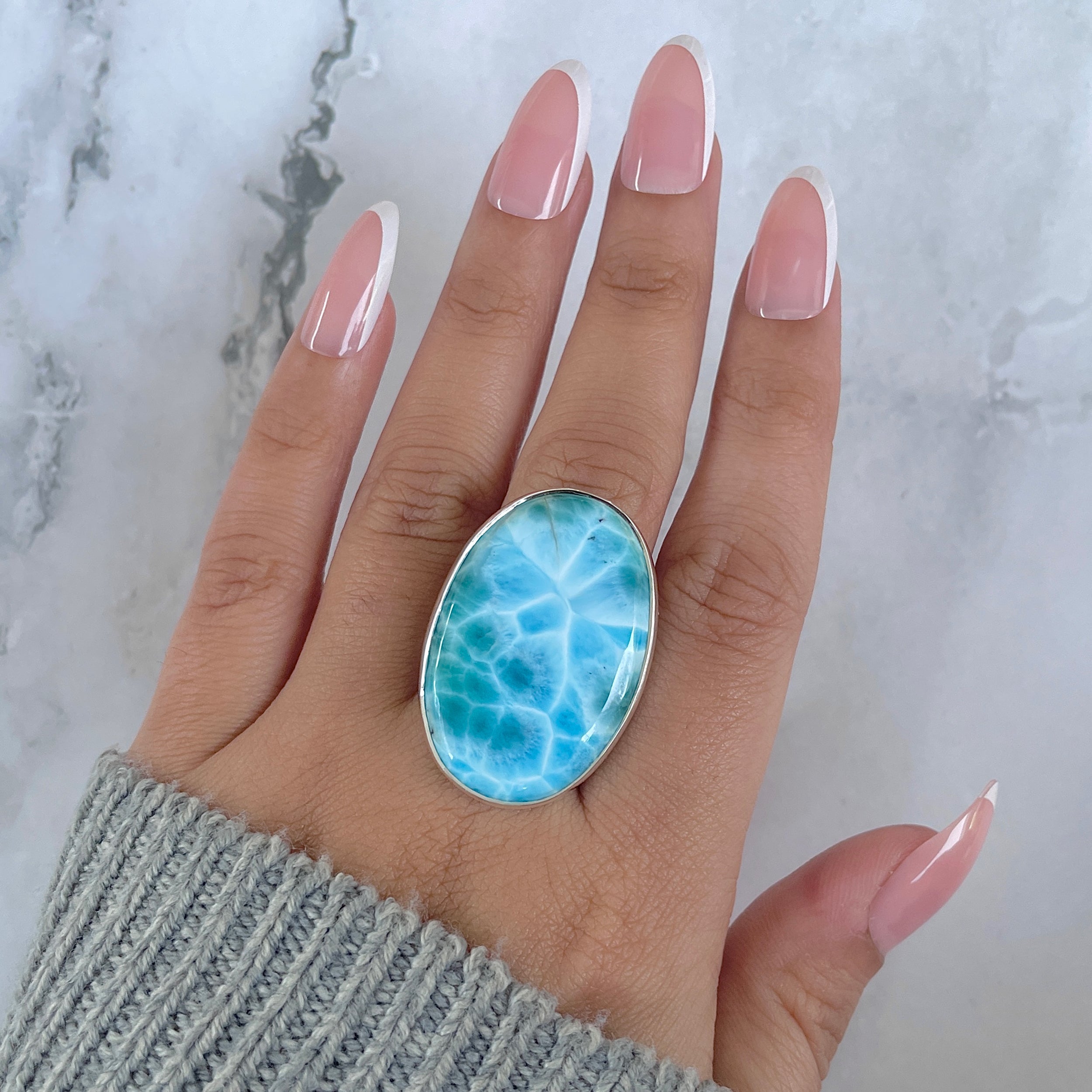 Larimar Adjustable Ring-(LAR-R-1407.)