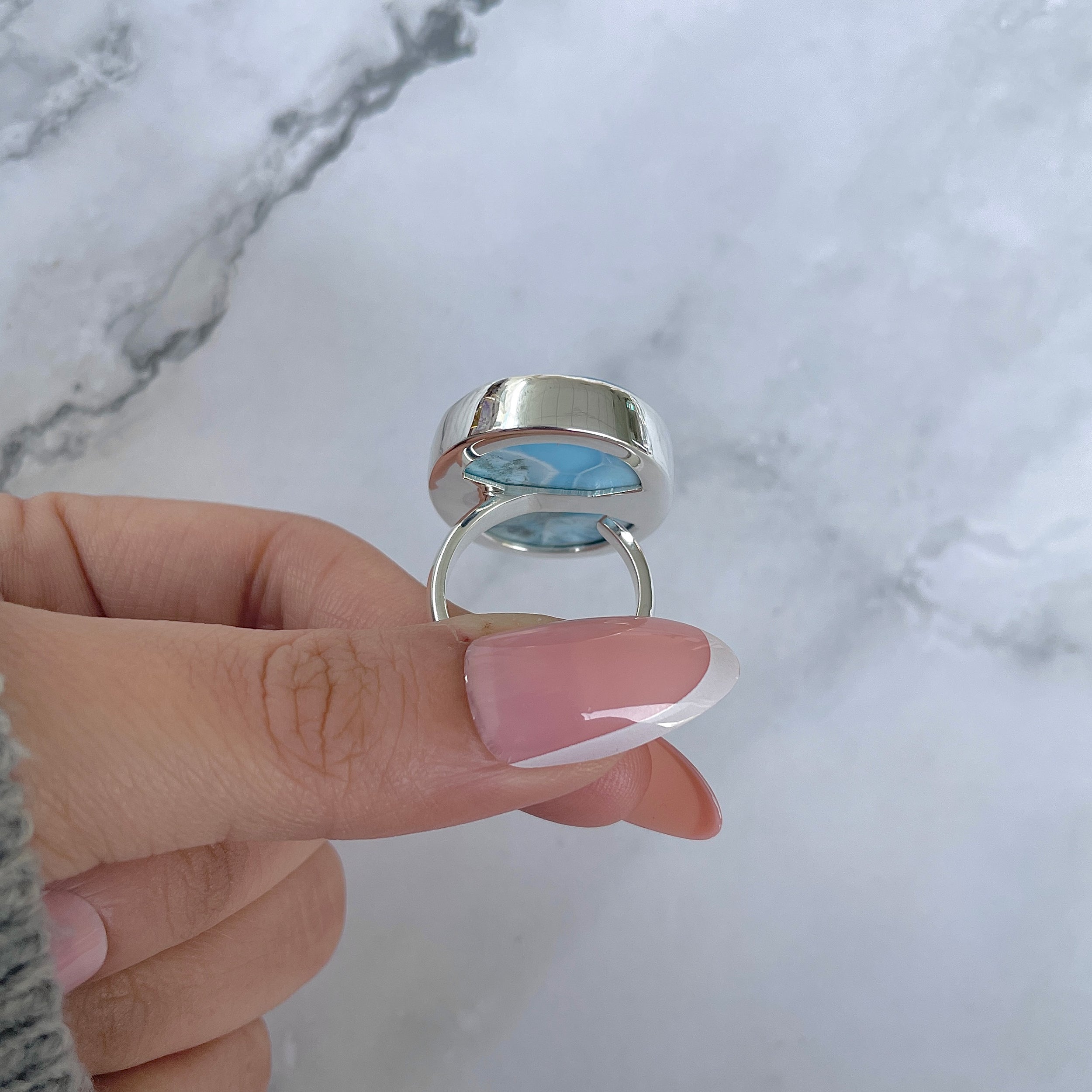Larimar Adjustable Ring-(LAR-R-1407.)