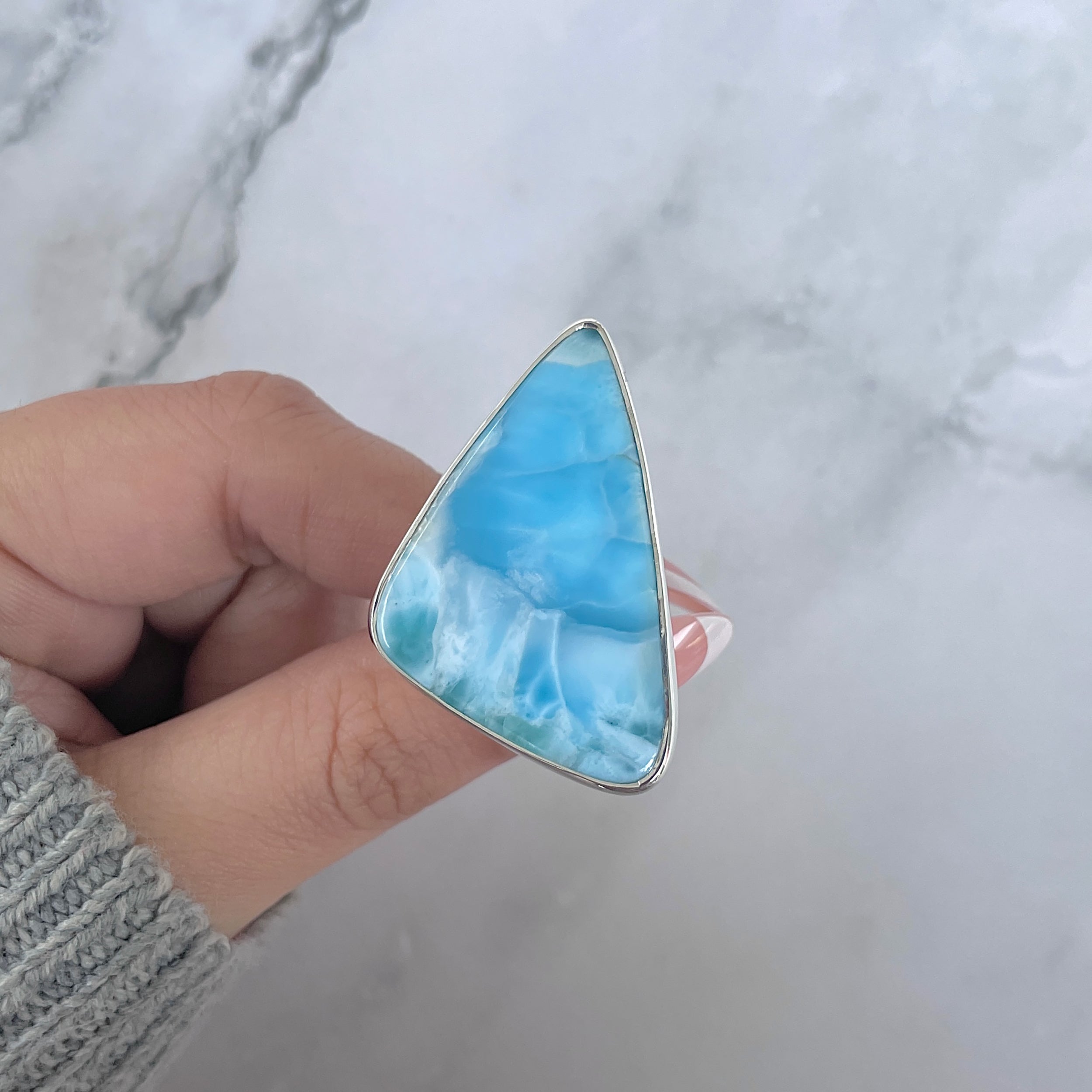 Larimar Adjustable Ring-(LAR-R-1408.)