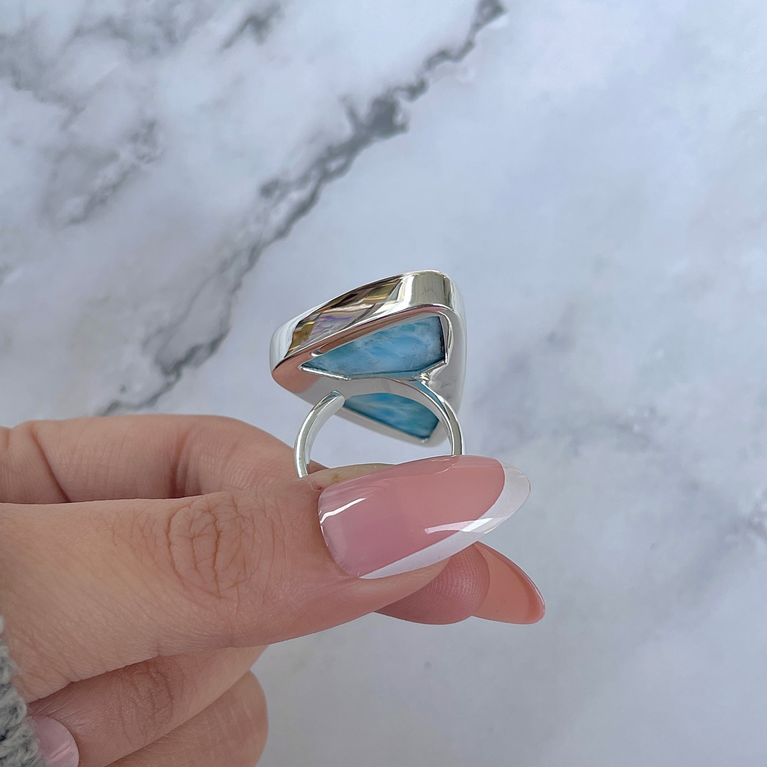 Larimar Adjustable Ring-(LAR-R-1408.)
