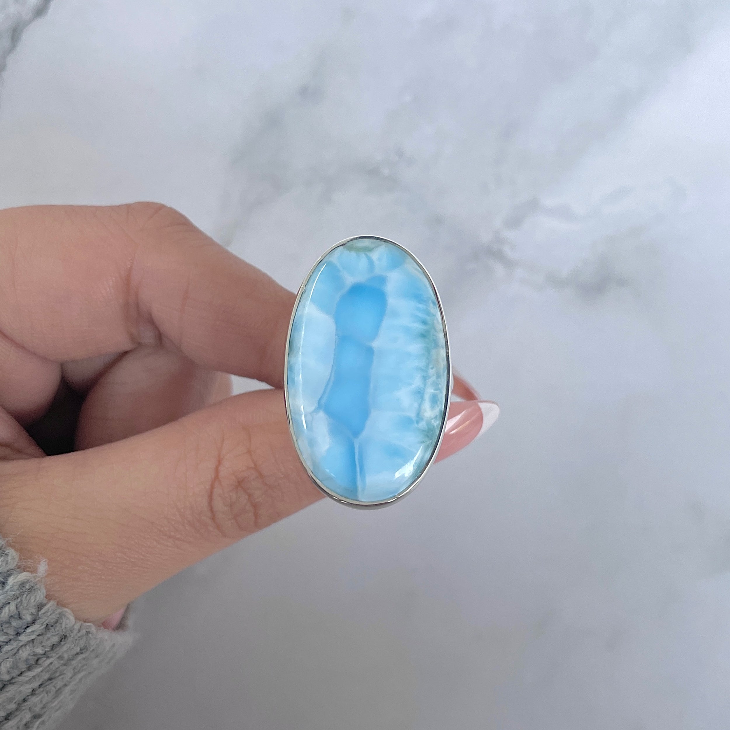 Larimar Adjustable Ring-(LAR-R-1409.)