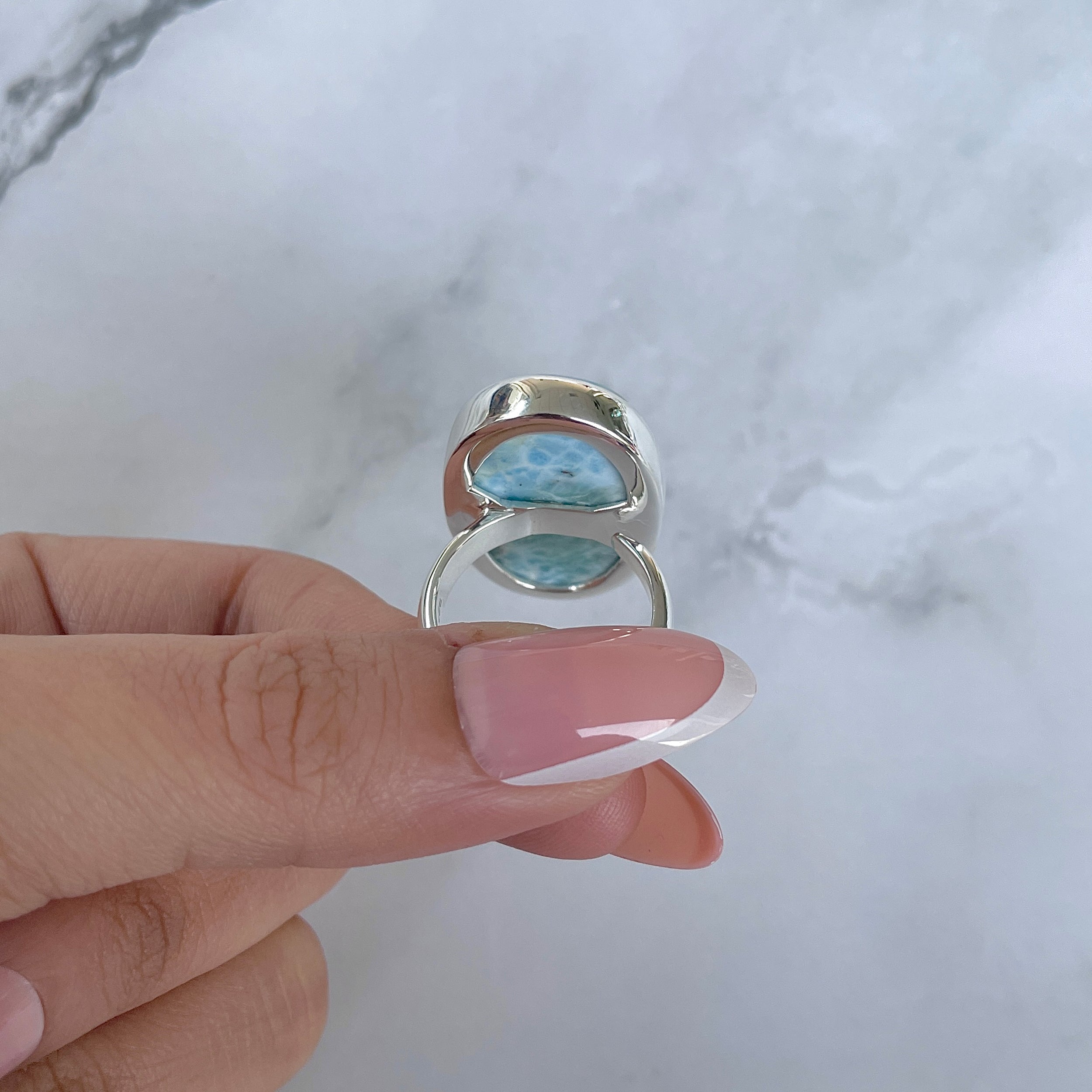 Larimar Adjustable Ring-(LAR-R-1409.)