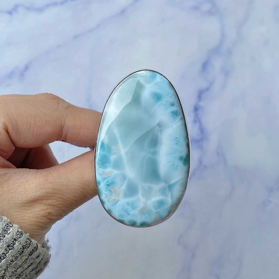 Larimar Adjustable Ring-(LAR-R-141.)
