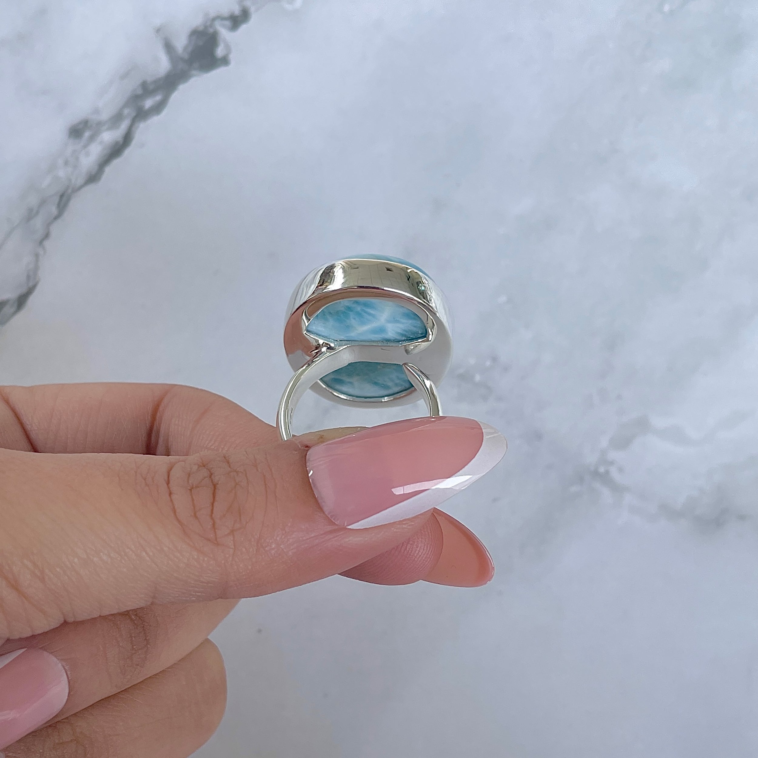 Larimar Adjustable Ring-(LAR-R-1410.)
