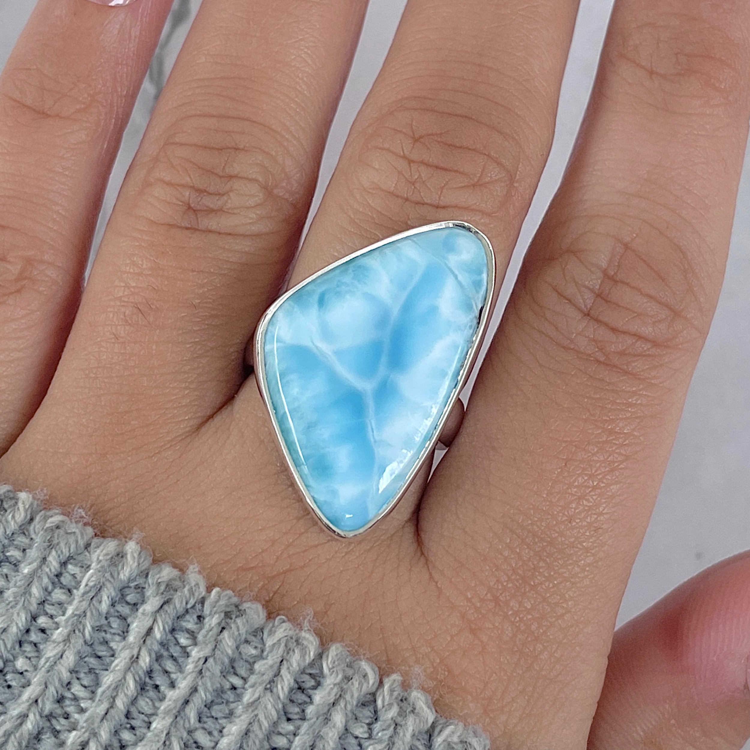 Larimar Adjustable Ring-(LAR-R-1411.)