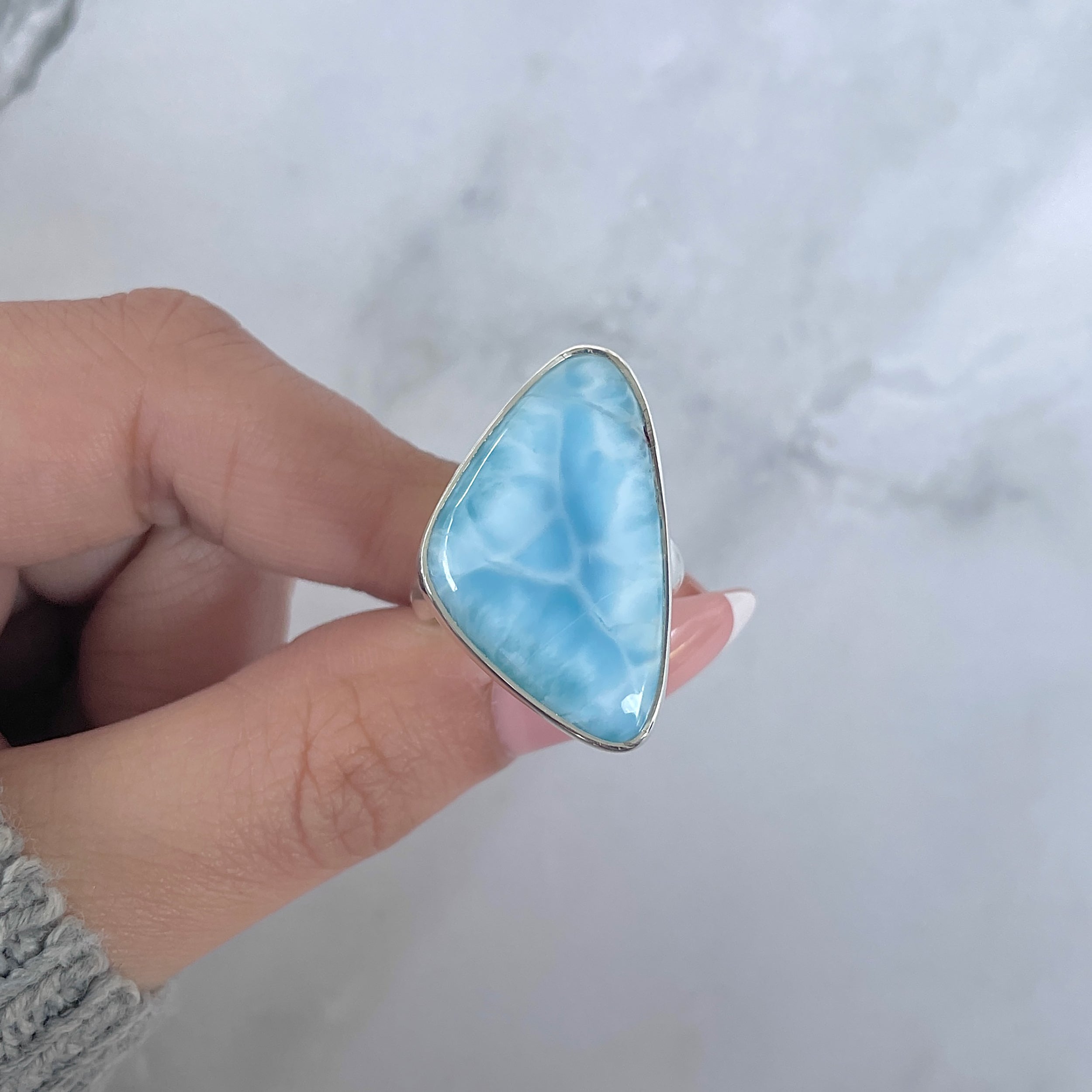 Larimar Adjustable Ring-(LAR-R-1411.)