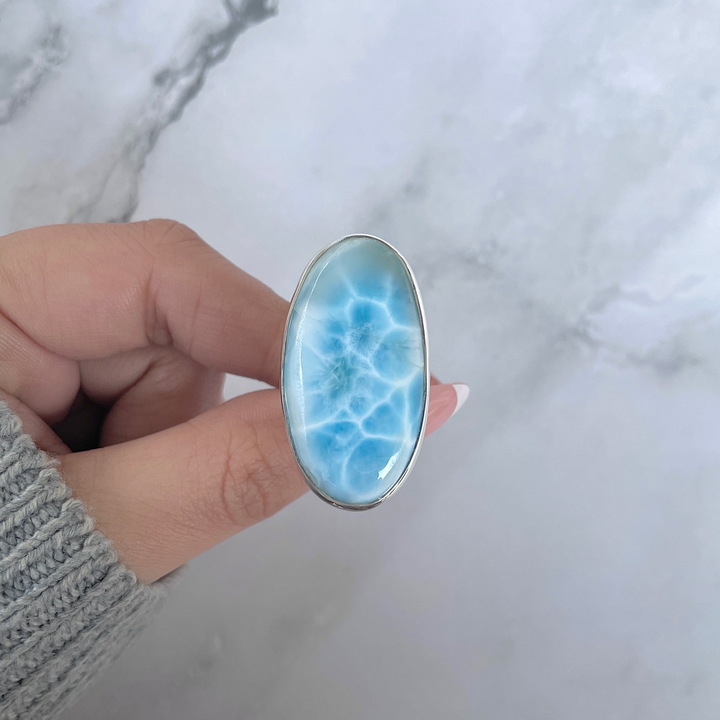 Larimar Adjustable Ring-(LAR-R-1412.)