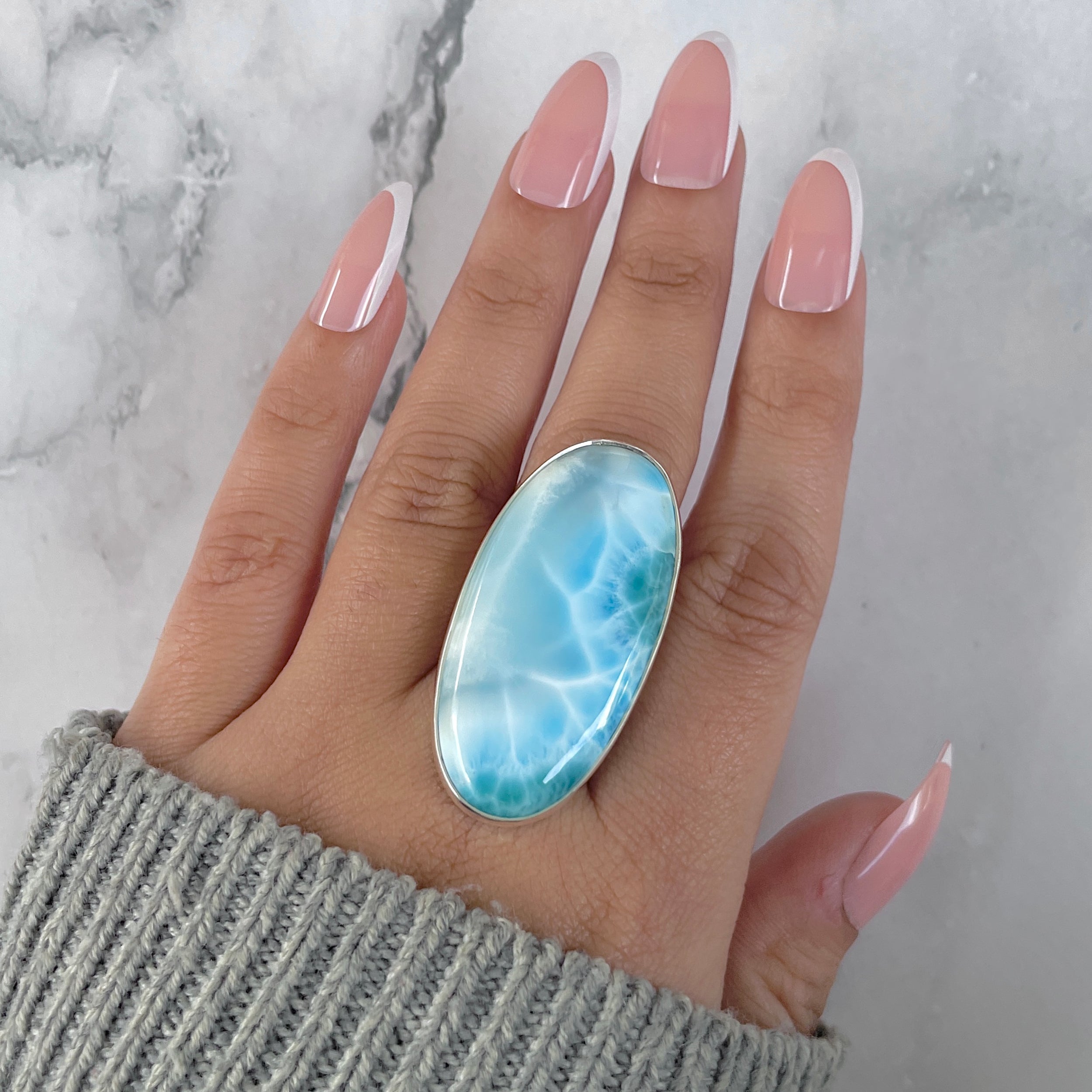 Larimar Adjustable Ring-(LAR-R-1413.)