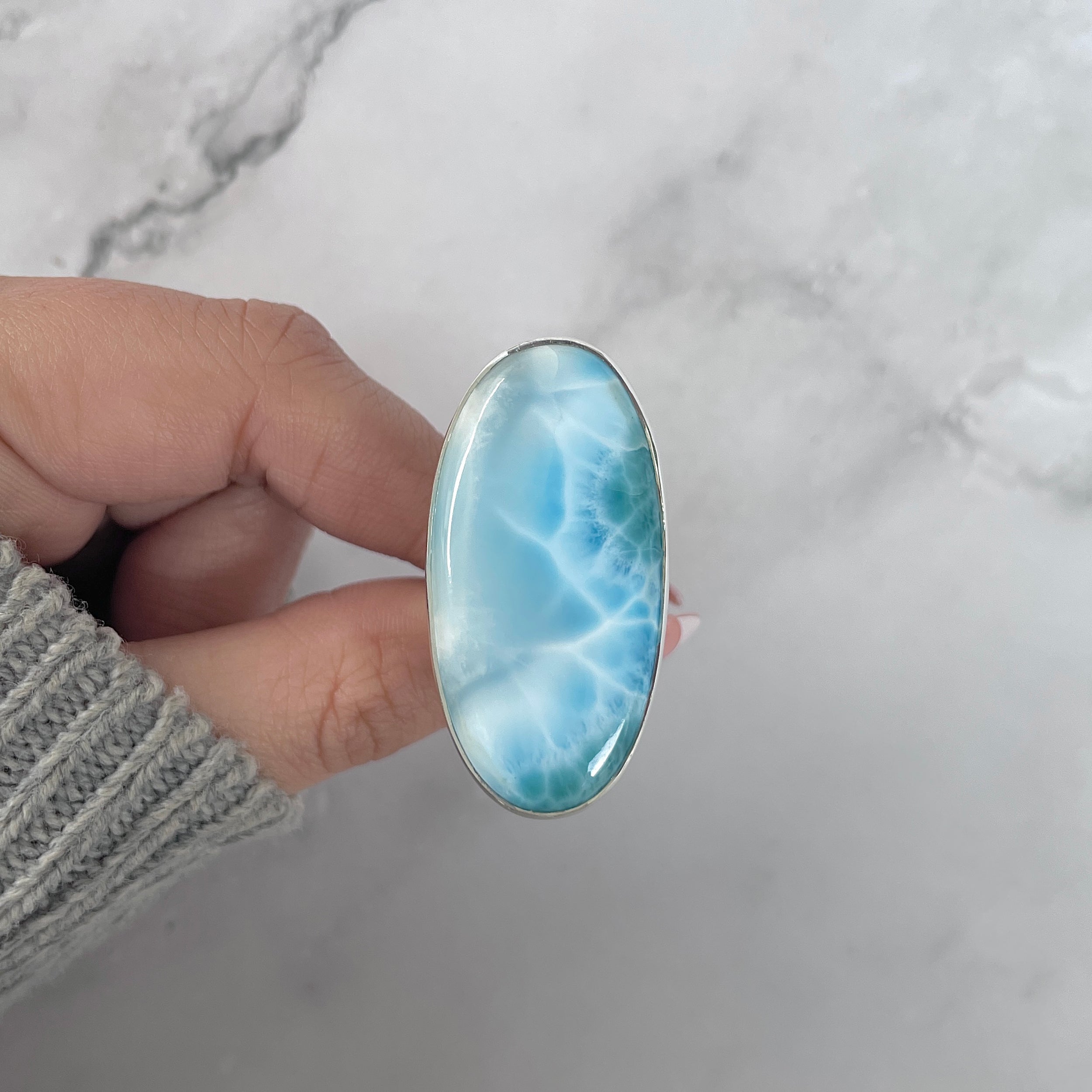 Larimar Adjustable Ring-(LAR-R-1413.)