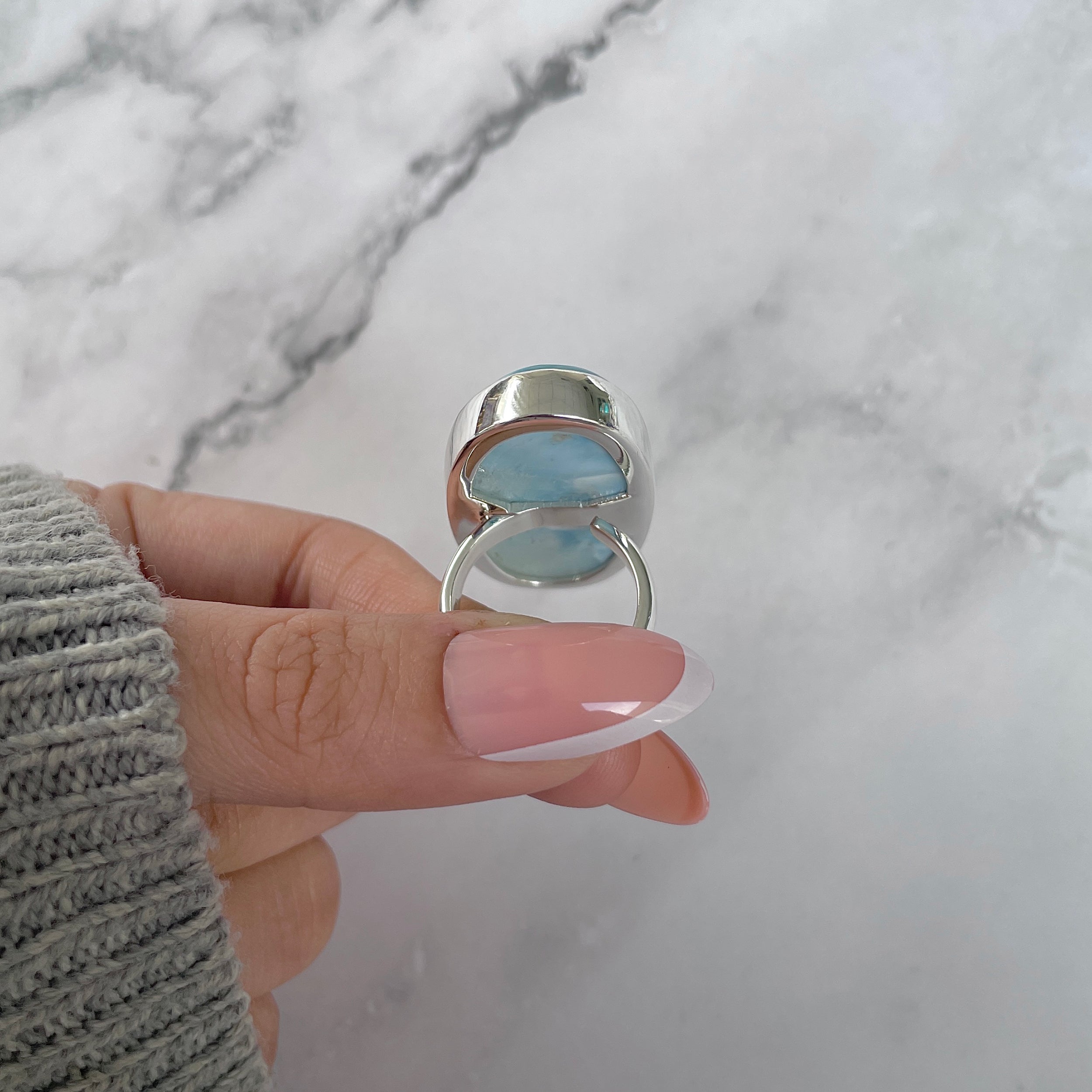 Larimar Adjustable Ring-(LAR-R-1413.)