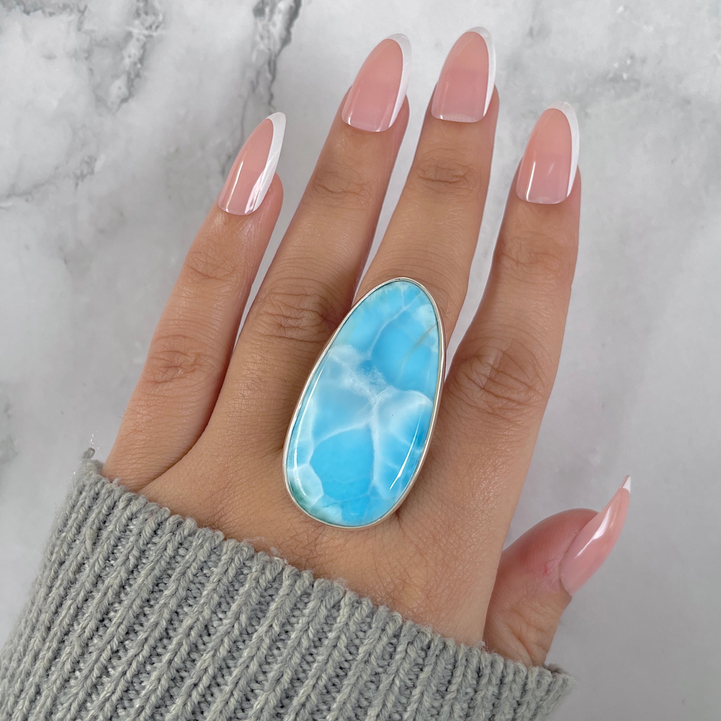 Larimar Adjustable Ring-(LAR-R-1416.)