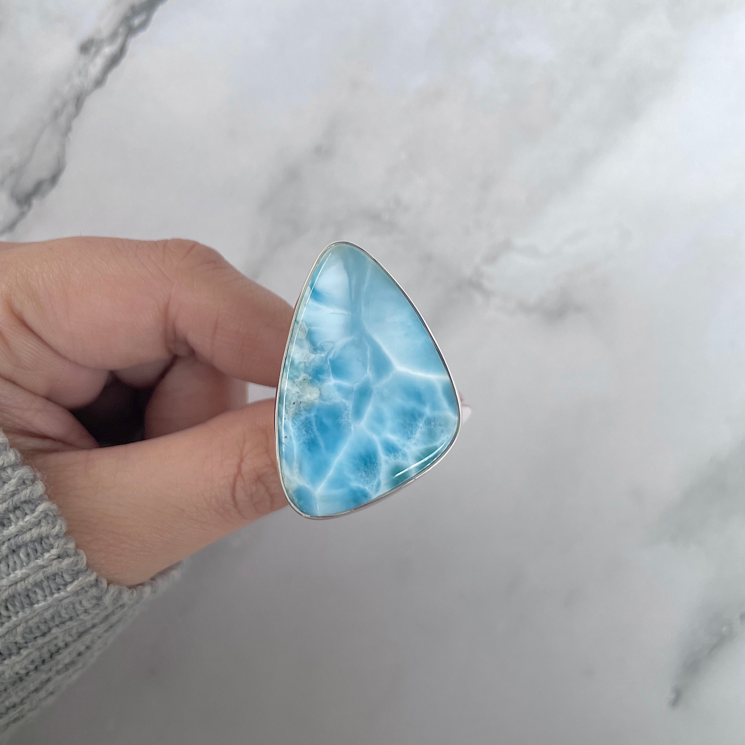 Larimar Adjustable Ring-(LAR-R-1417.)