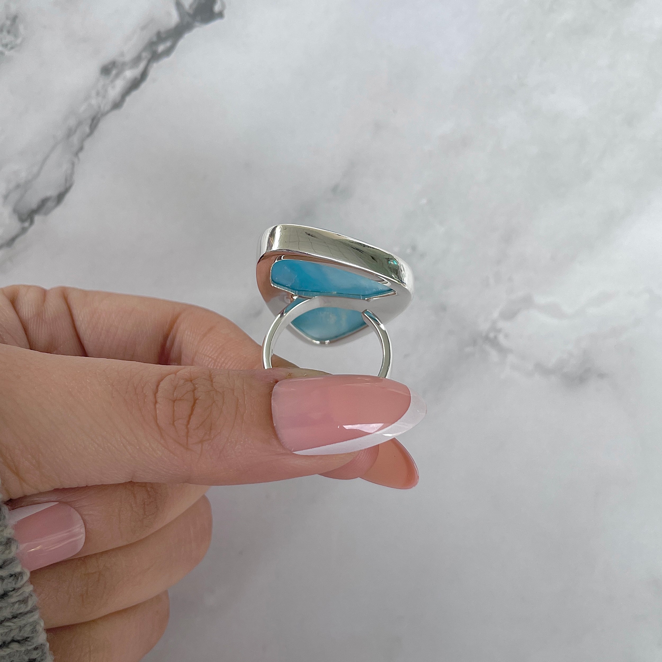 Larimar Adjustable Ring-(LAR-R-1417.)