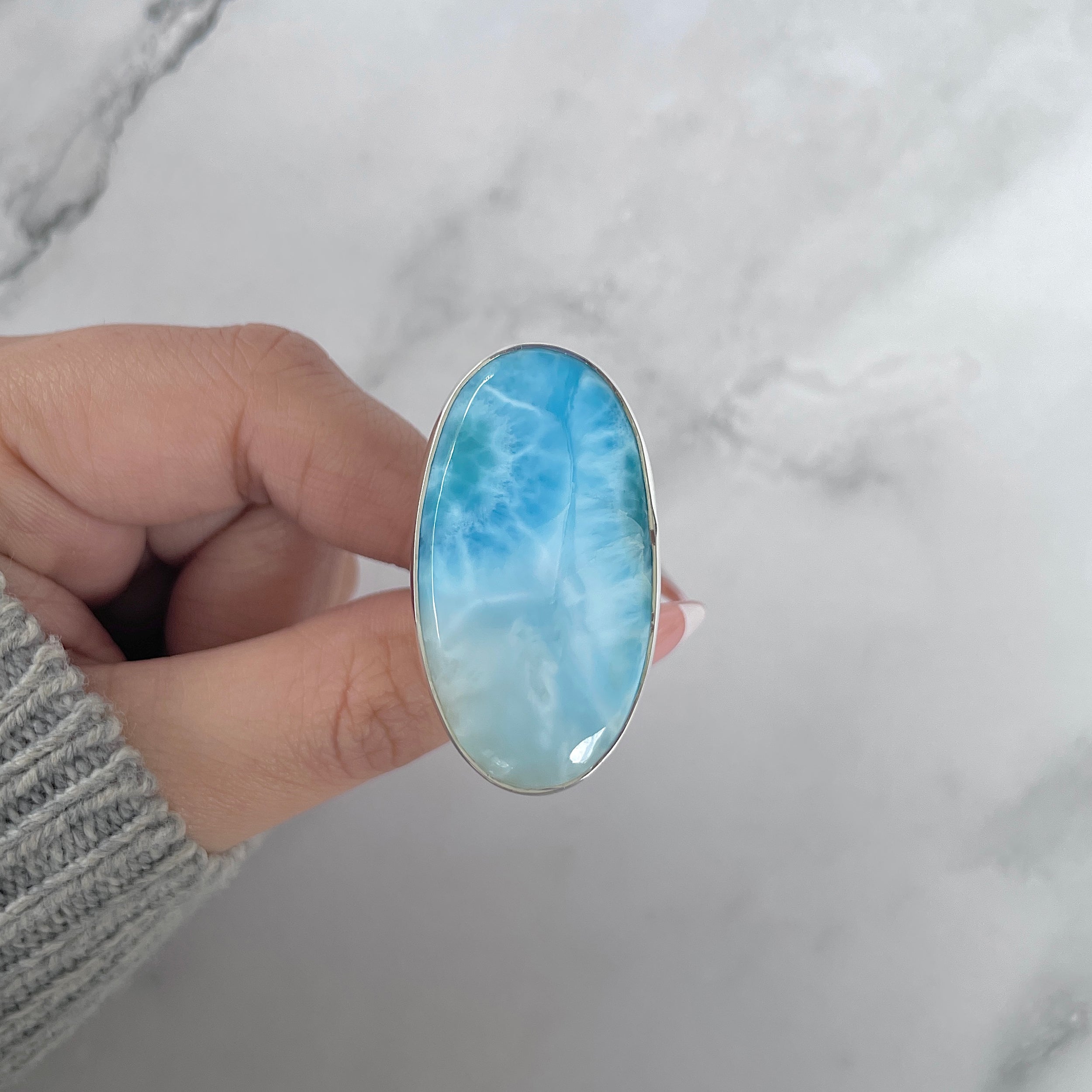 Larimar Adjustable Ring-(LAR-R-1419.)