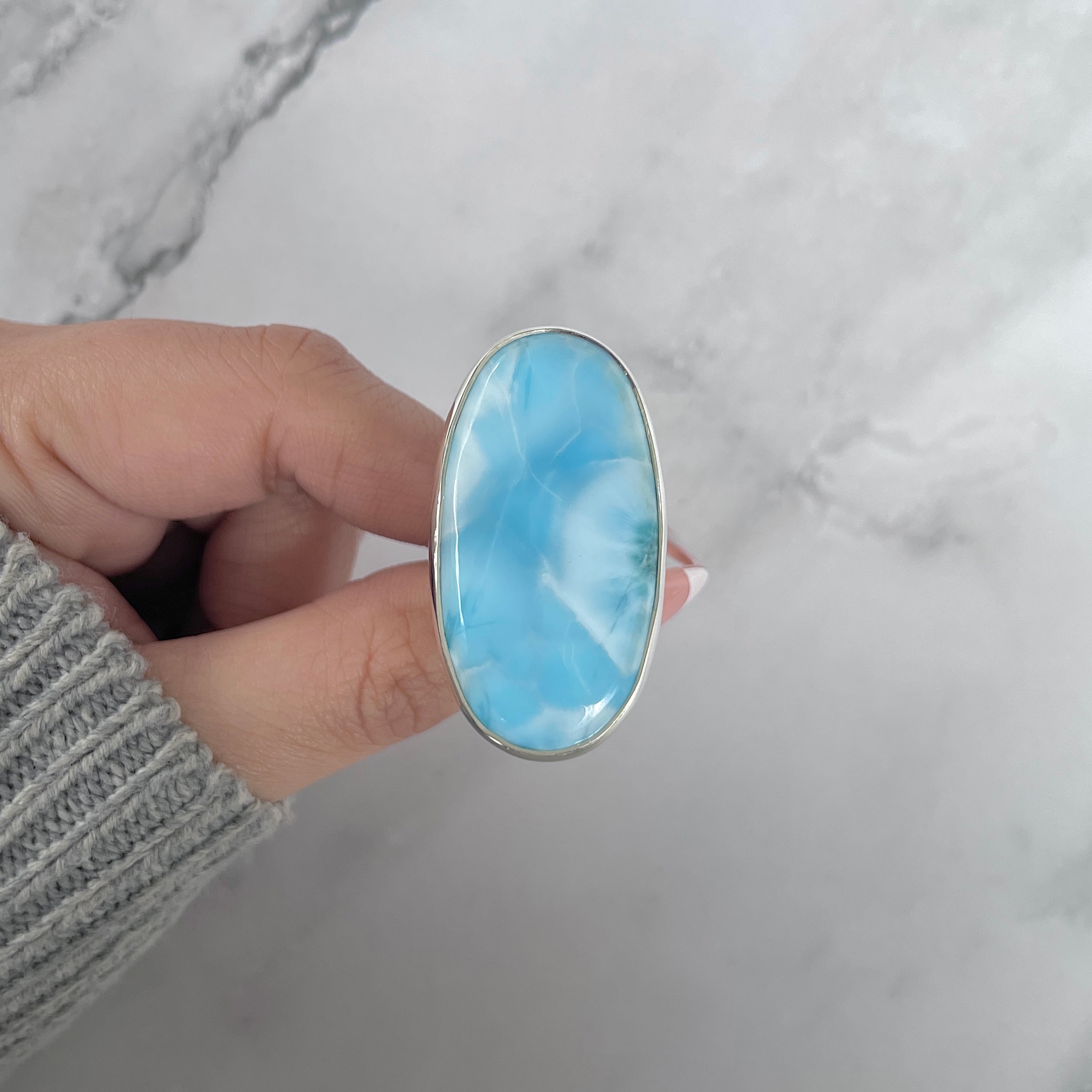 Larimar Adjustable Ring-(LAR-R-1420.)