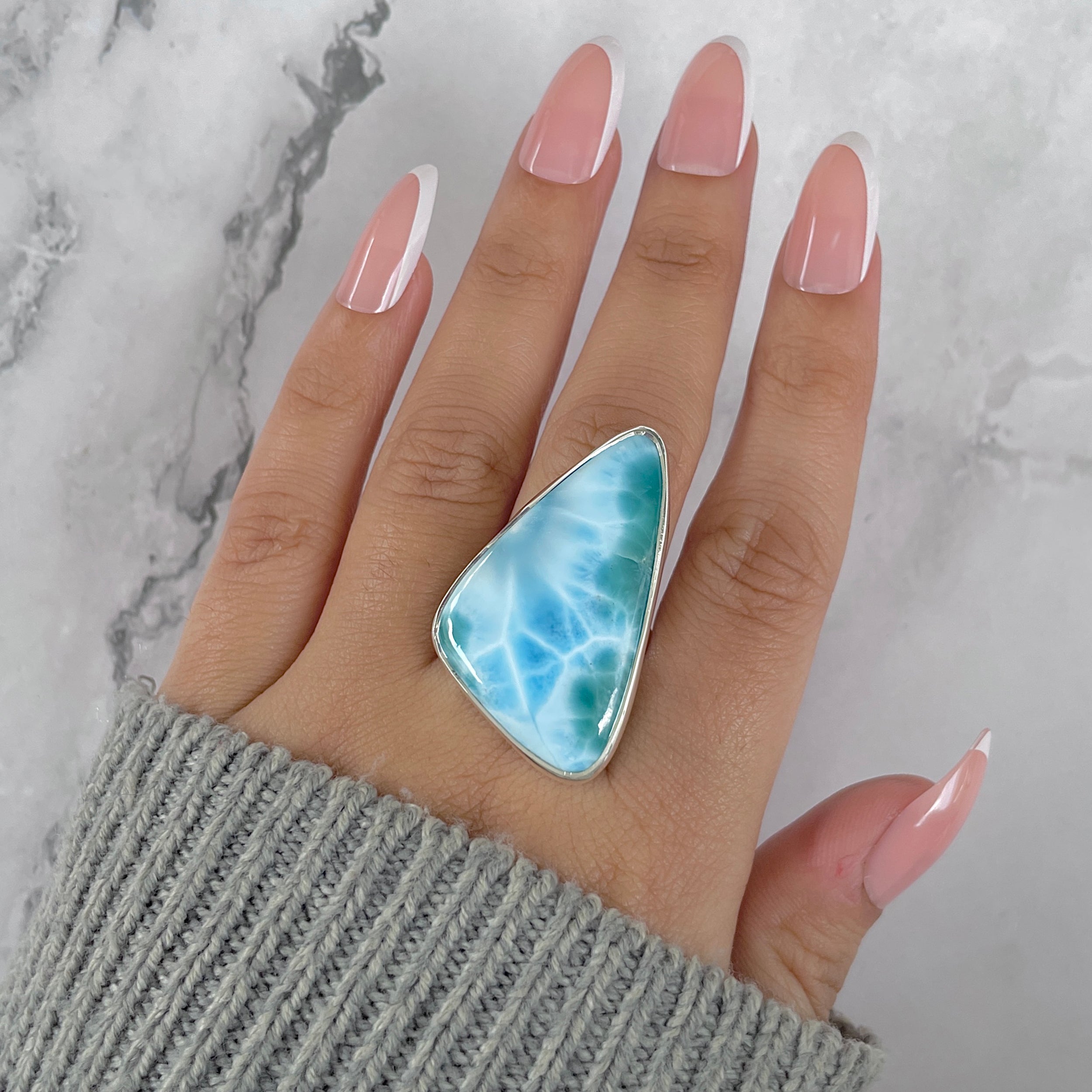 Larimar Adjustable Ring-(LAR-R-1421.)