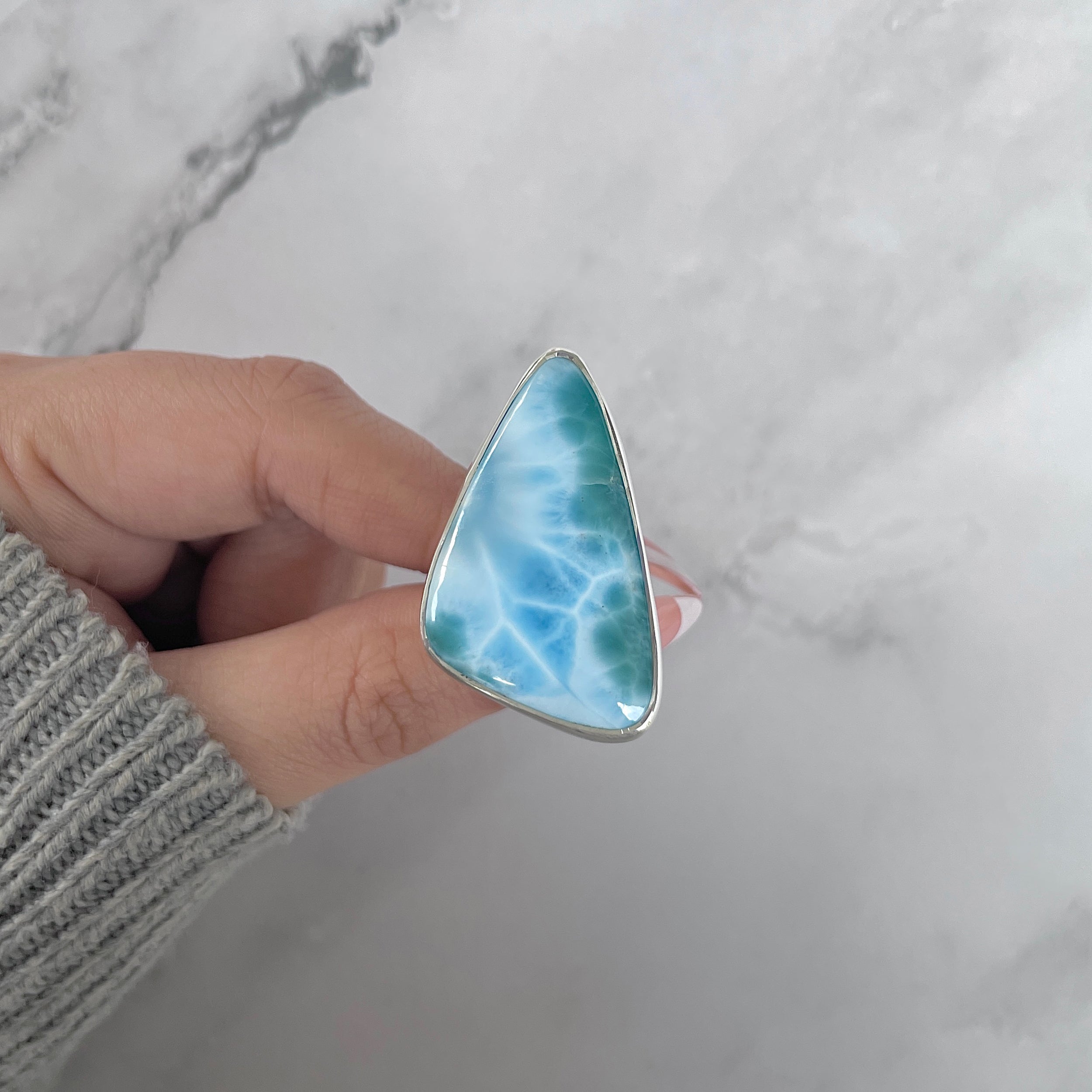 Larimar Adjustable Ring-(LAR-R-1421.)