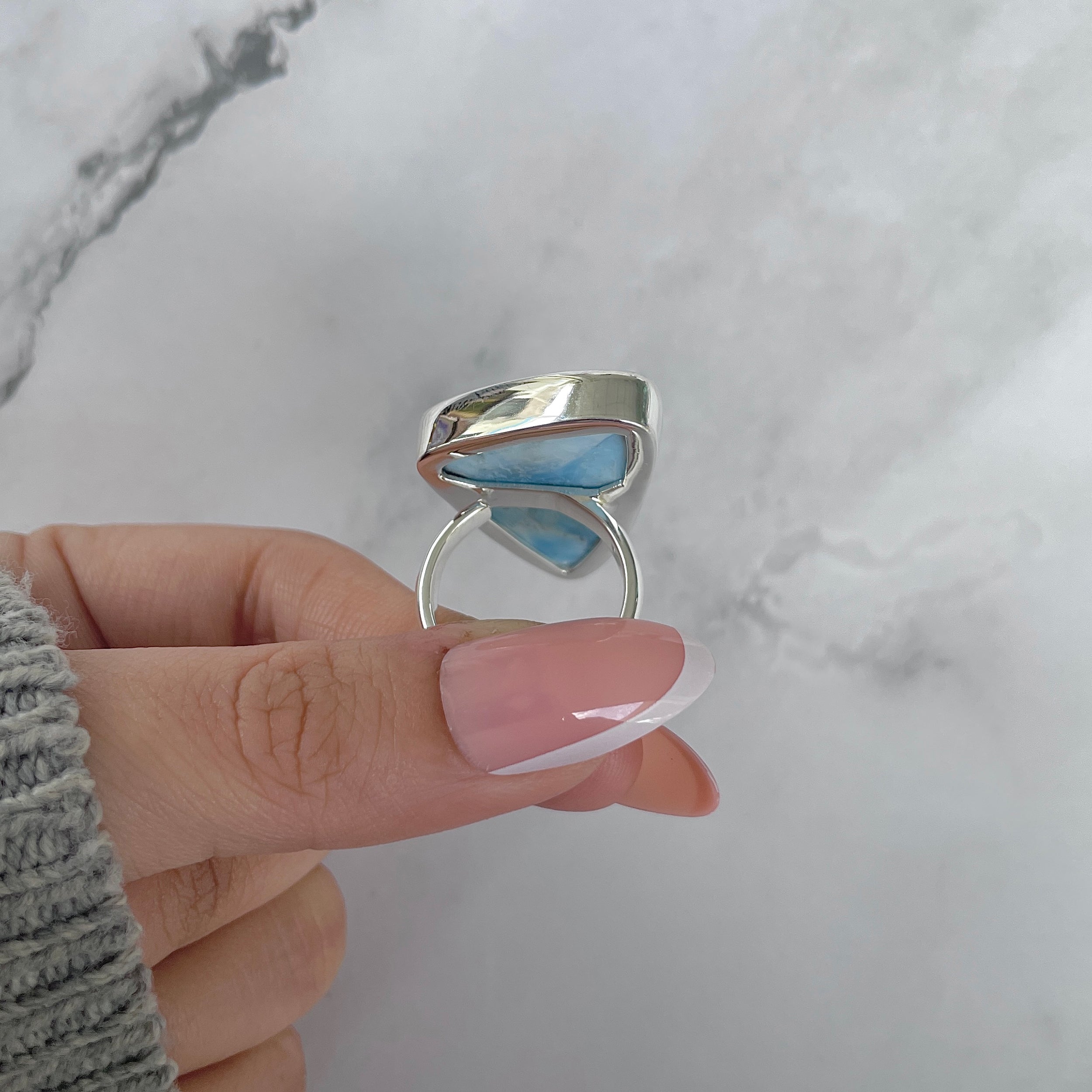Larimar Adjustable Ring-(LAR-R-1421.)