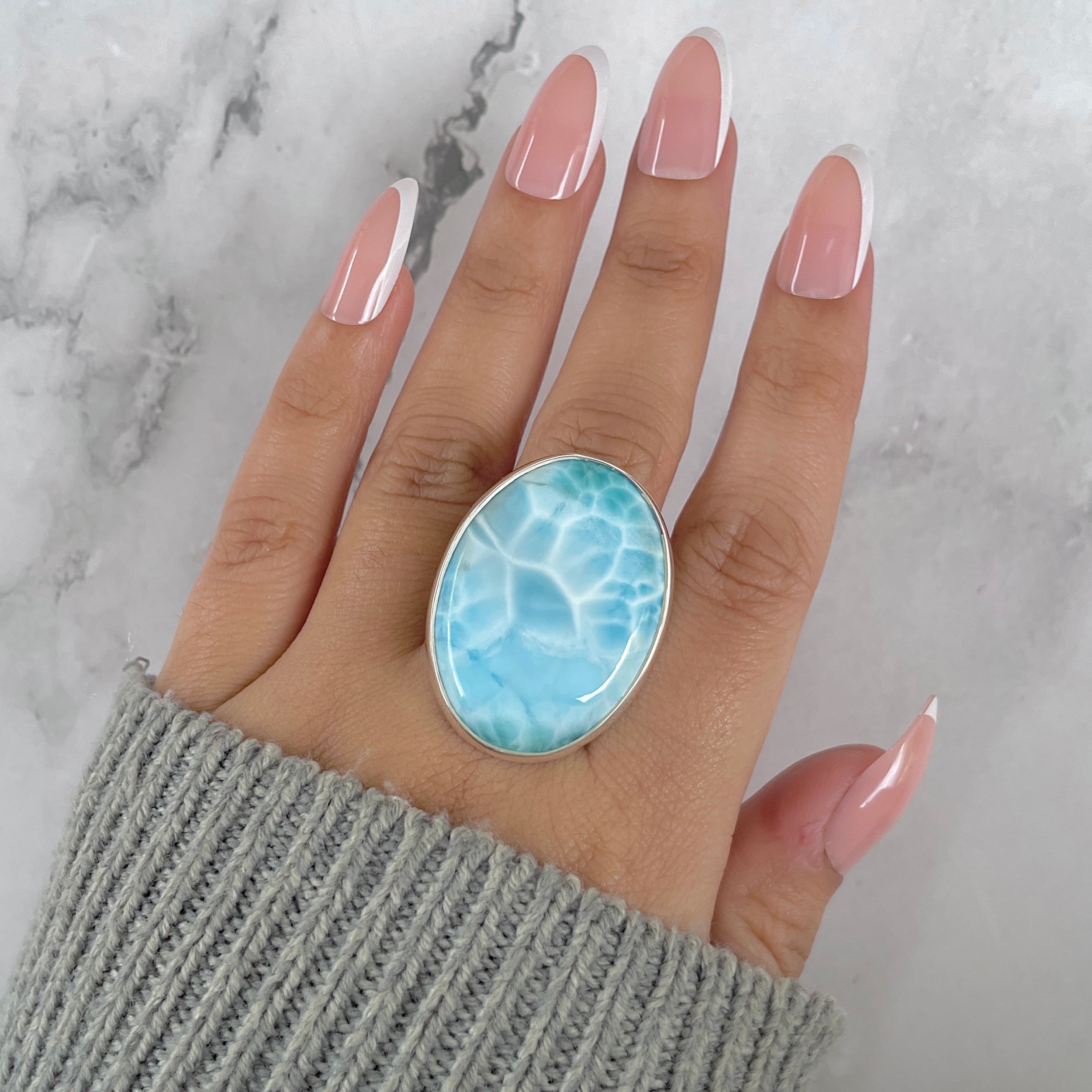 Larimar Adjustable Ring-(LAR-R-1422.)