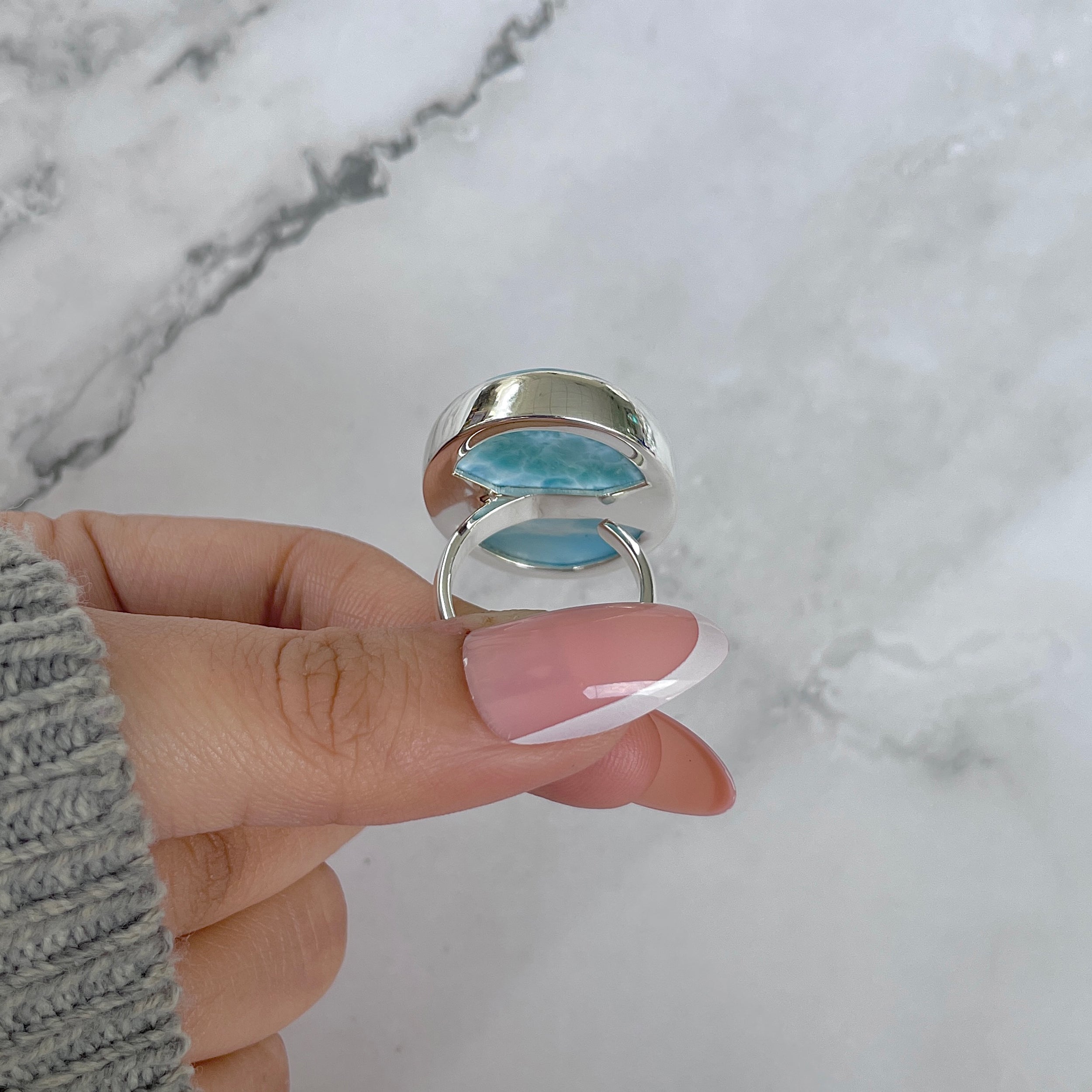 Larimar Adjustable Ring-(LAR-R-1422.)