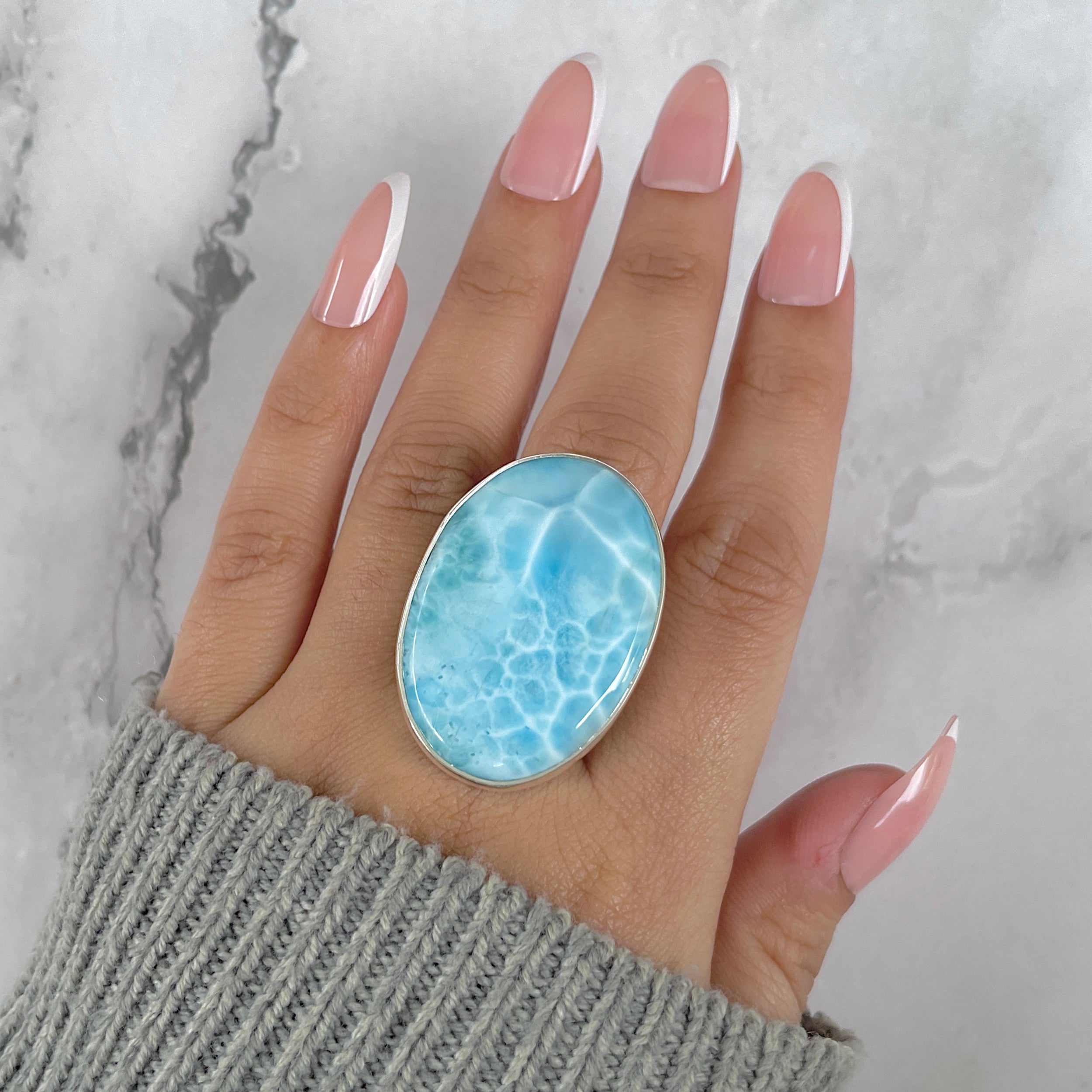 Larimar Adjustable Ring-(LAR-R-1423.)