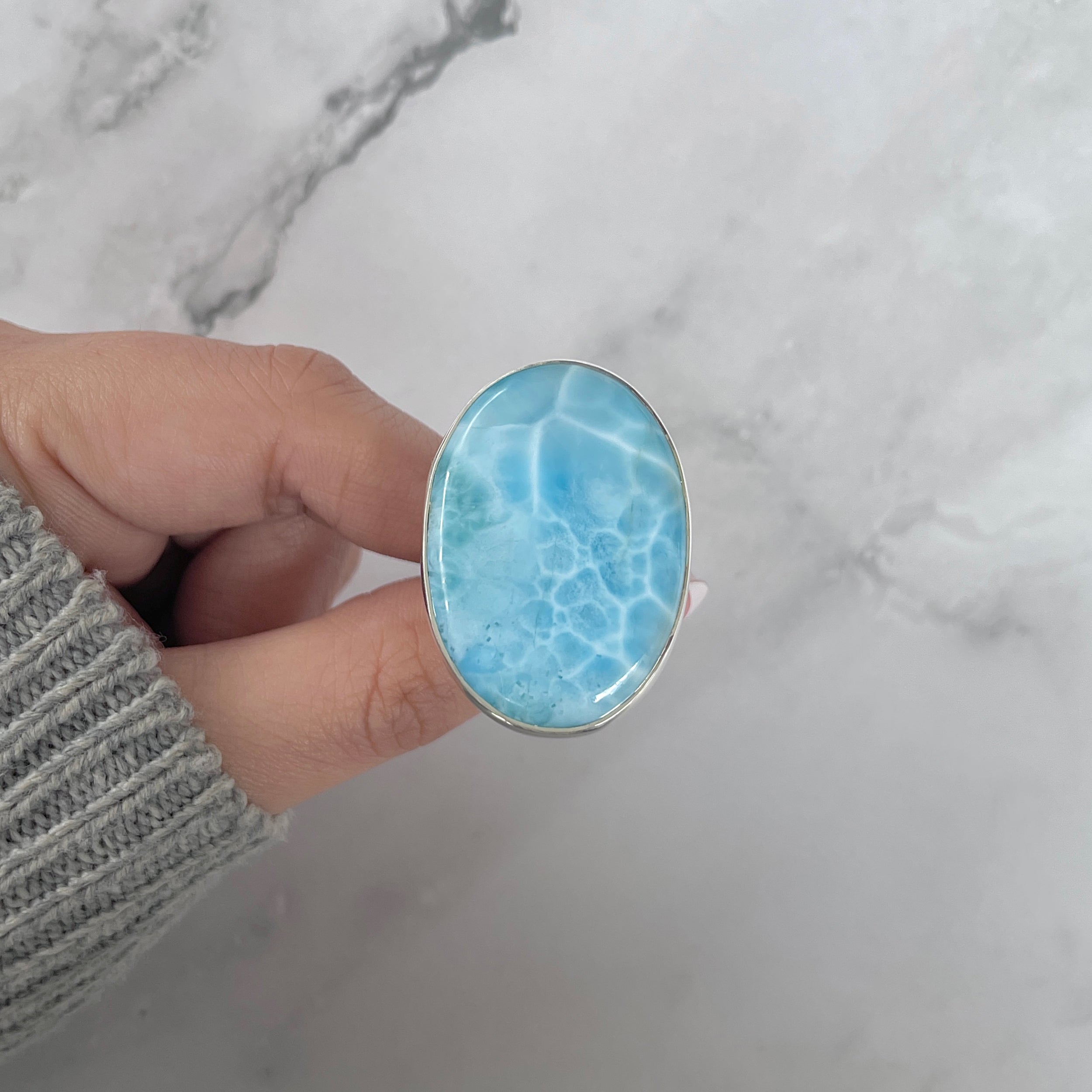 Larimar Adjustable Ring-(LAR-R-1423.)