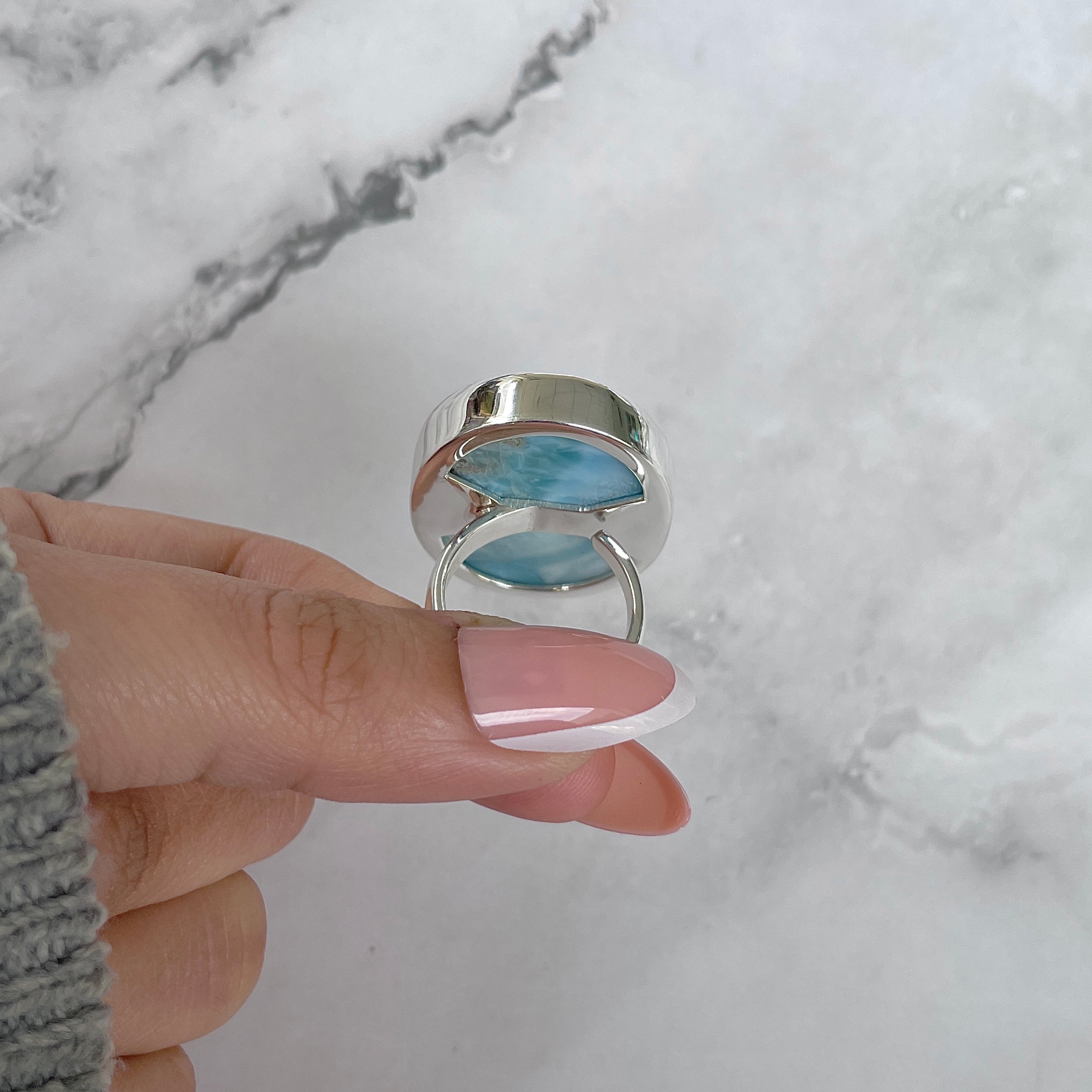 Larimar Adjustable Ring-(LAR-R-1423.)