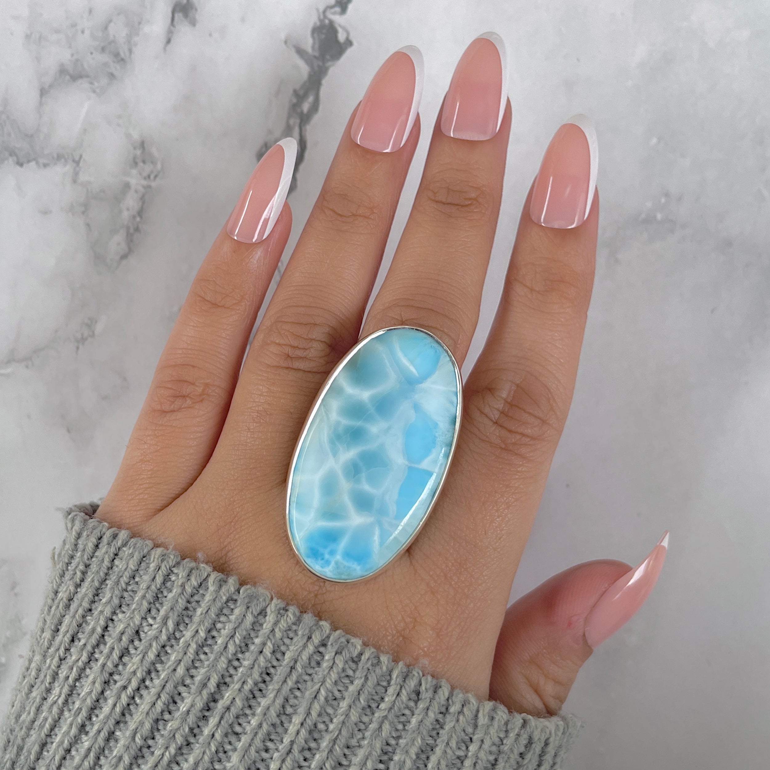 Larimar Adjustable Ring-(LAR-R-1424.)