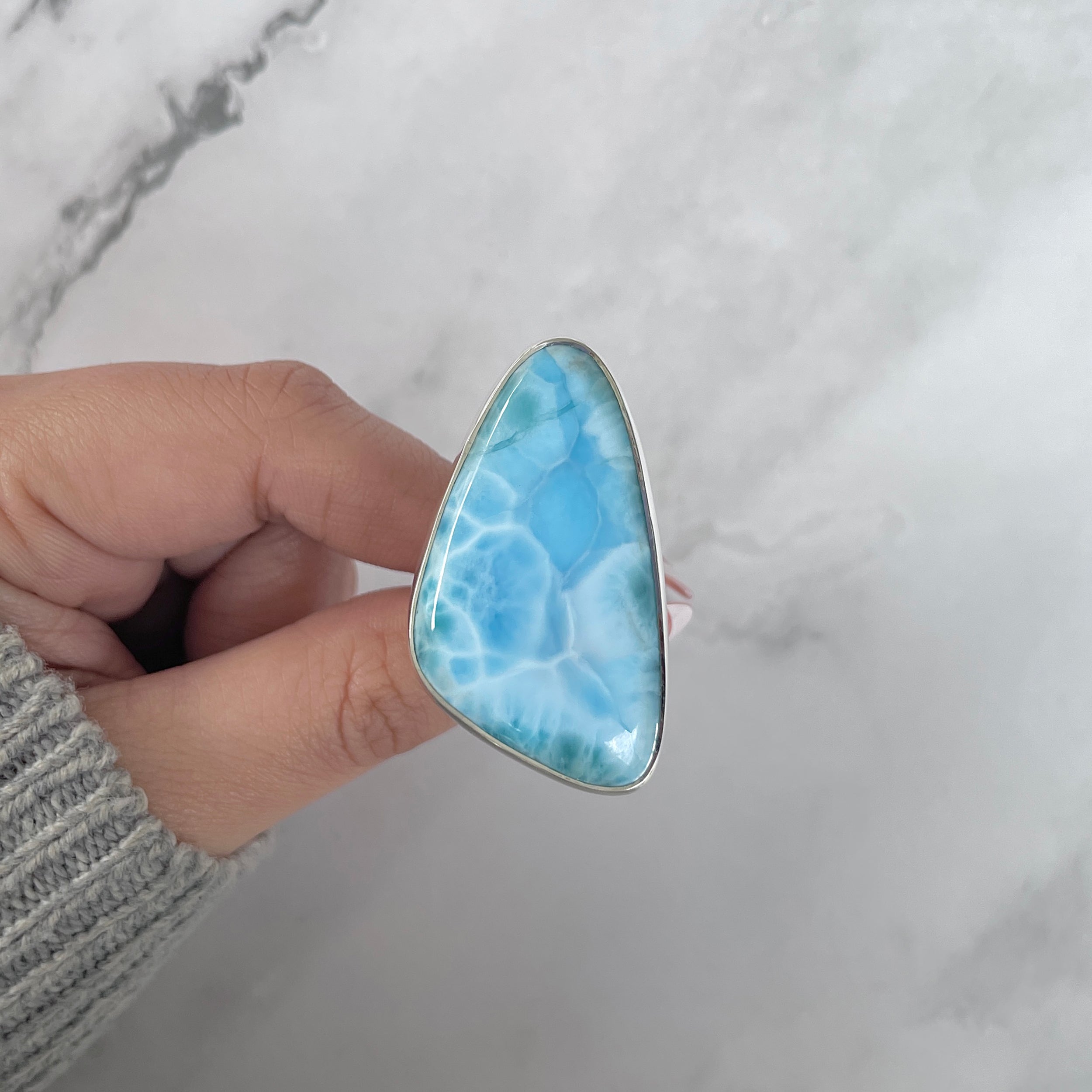 Larimar Adjustable Ring-(LAR-R-1425.)