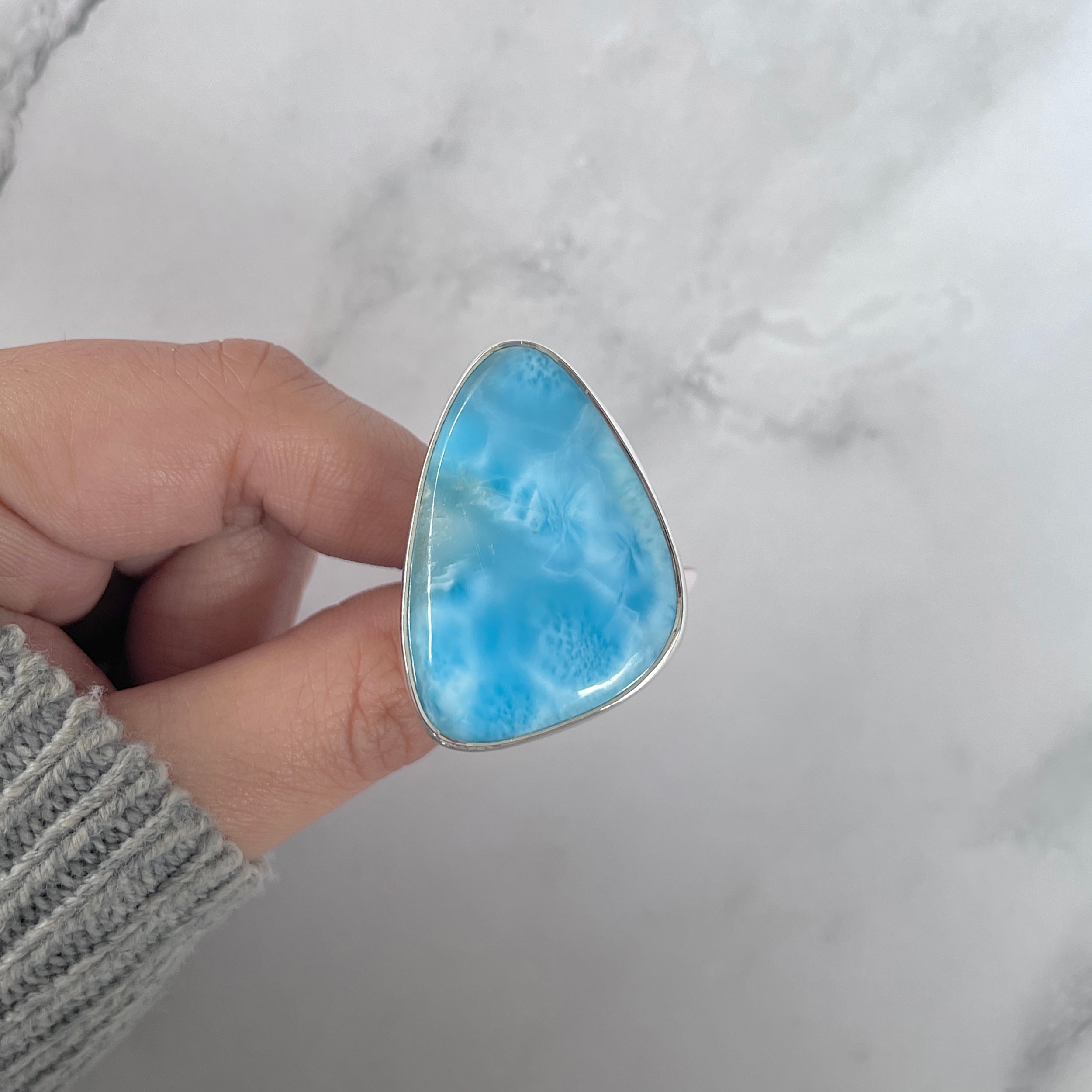 Larimar Adjustable Ring-(LAR-R-1428.)