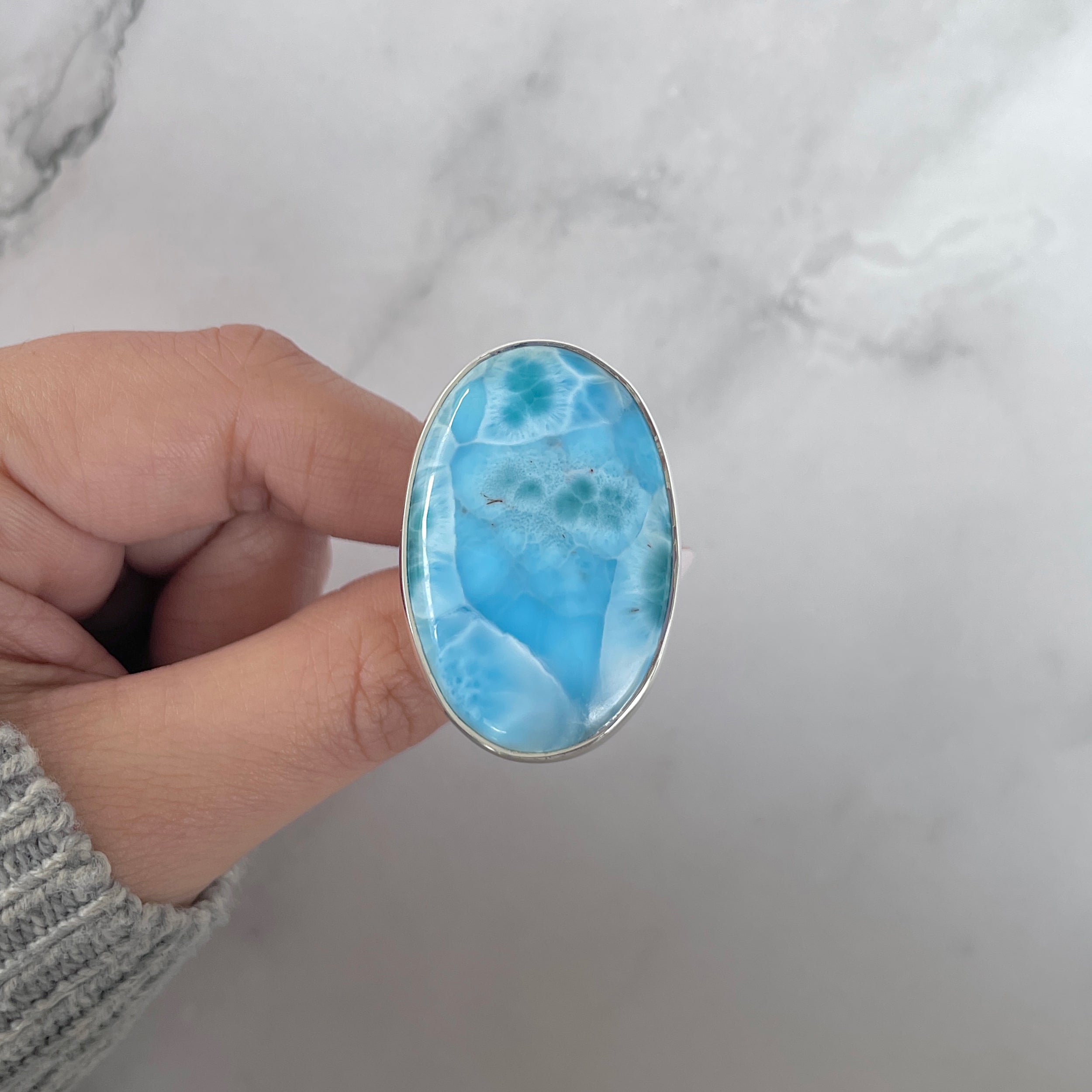 Larimar Adjustable Ring-(LAR-R-1429.)