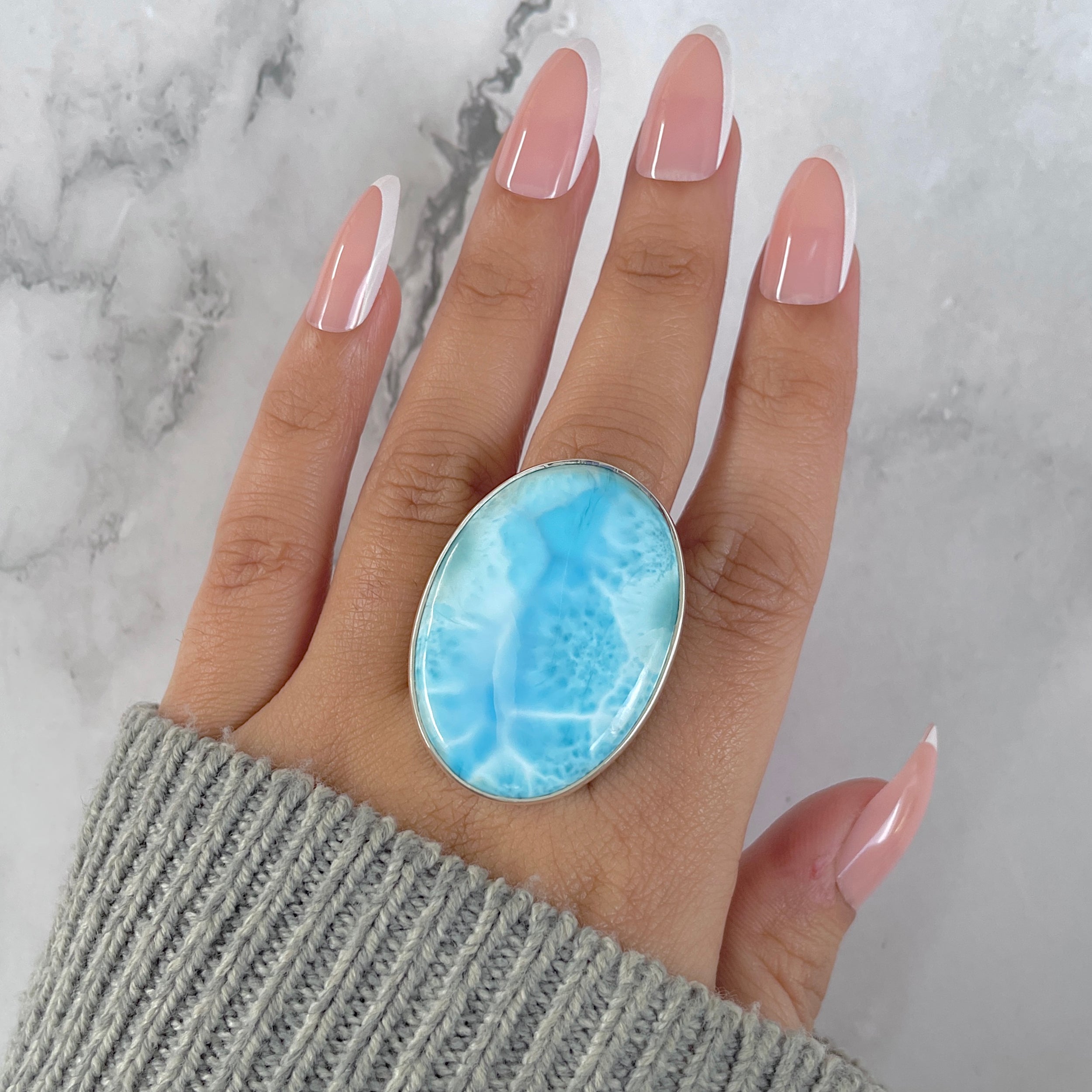 Larimar Adjustable Ring-(LAR-R-1431.)