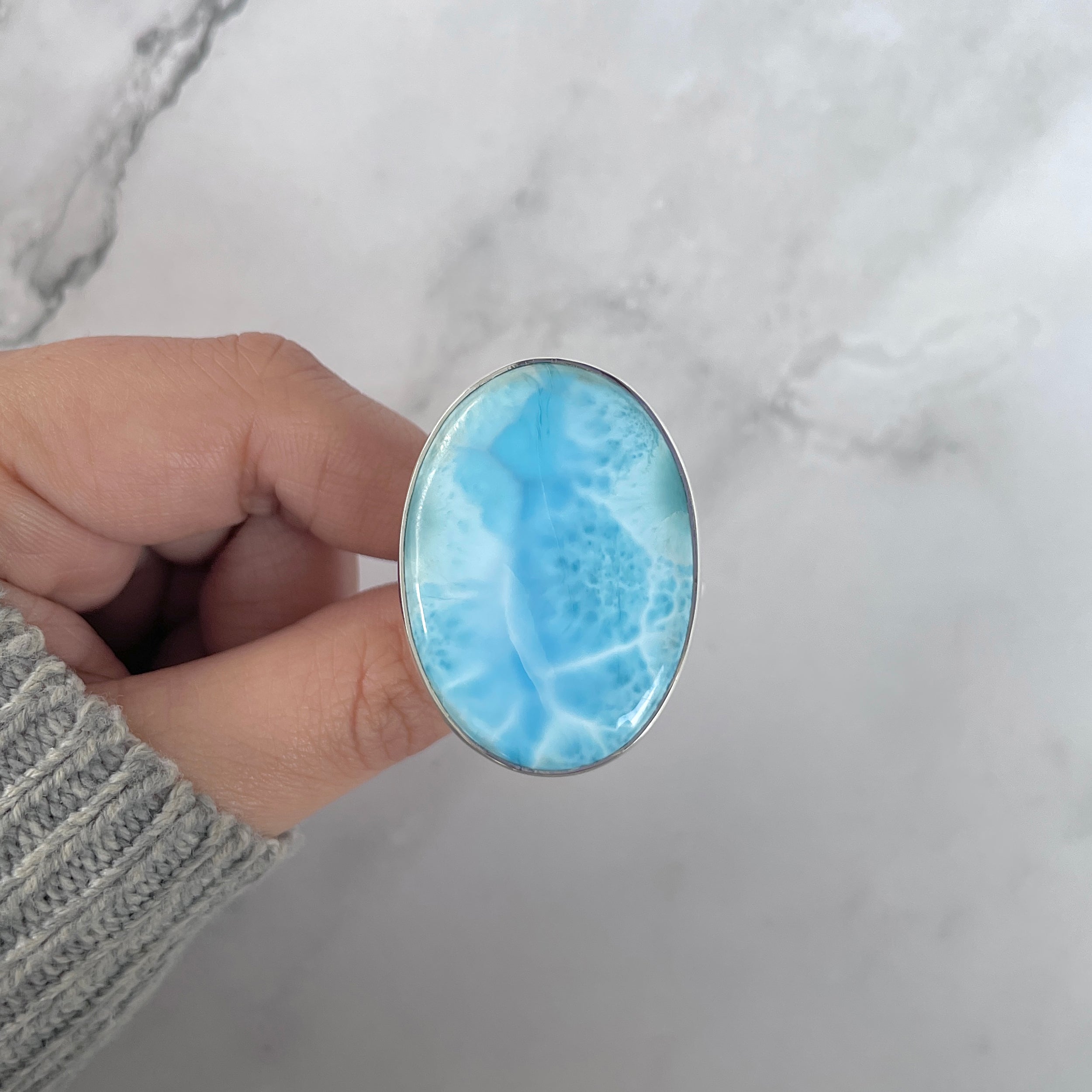 Larimar Adjustable Ring-(LAR-R-1431.)